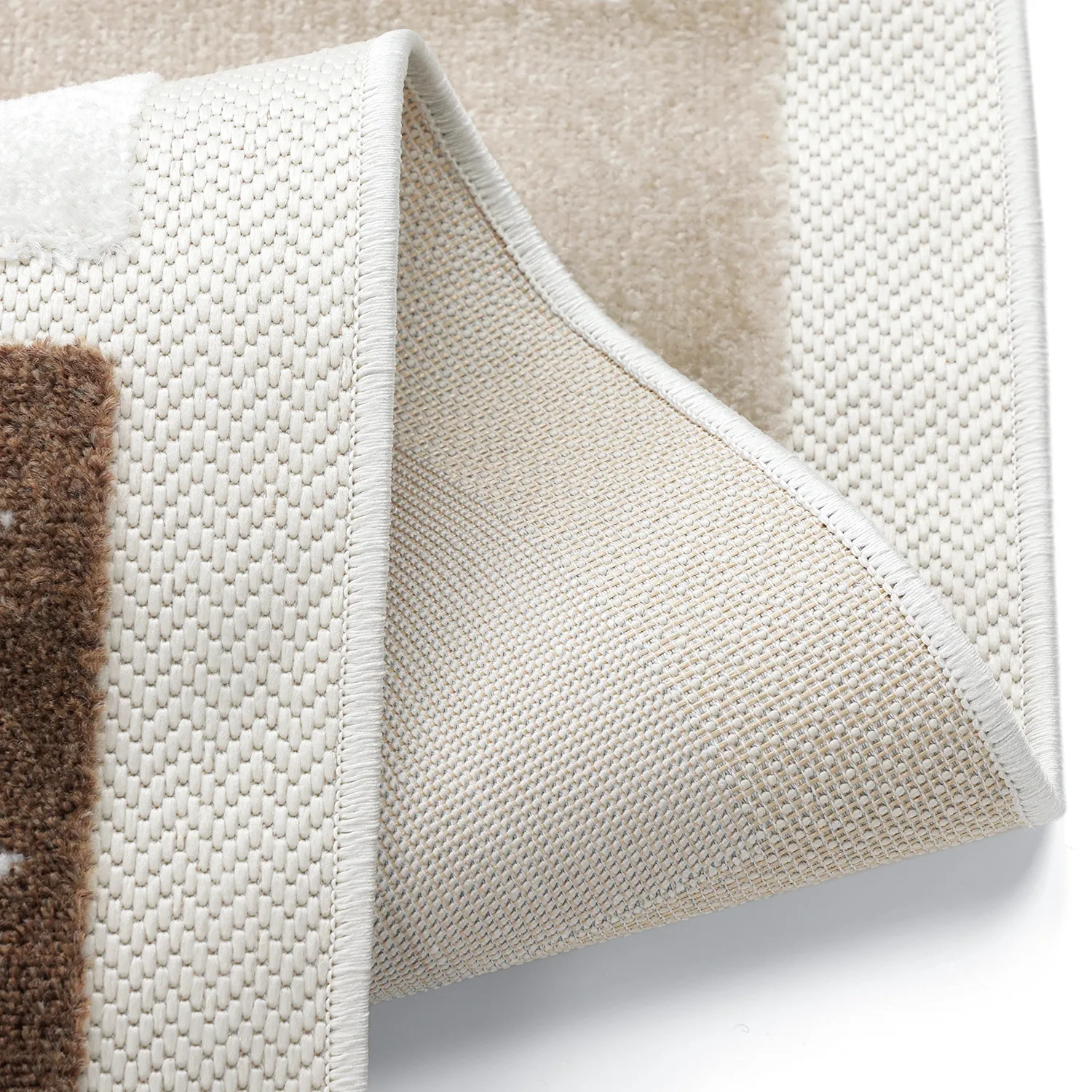Tapete Infantil - Star Grid (creme/castanho)