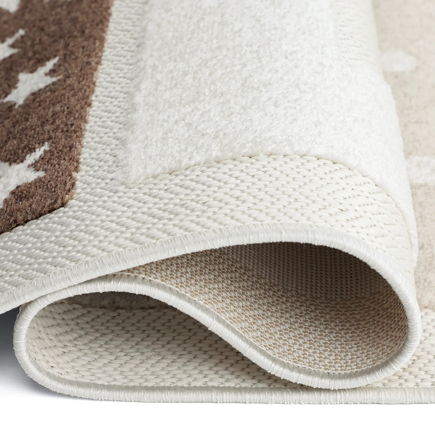 Tapete Infantil - Star Grid (creme/castanho)