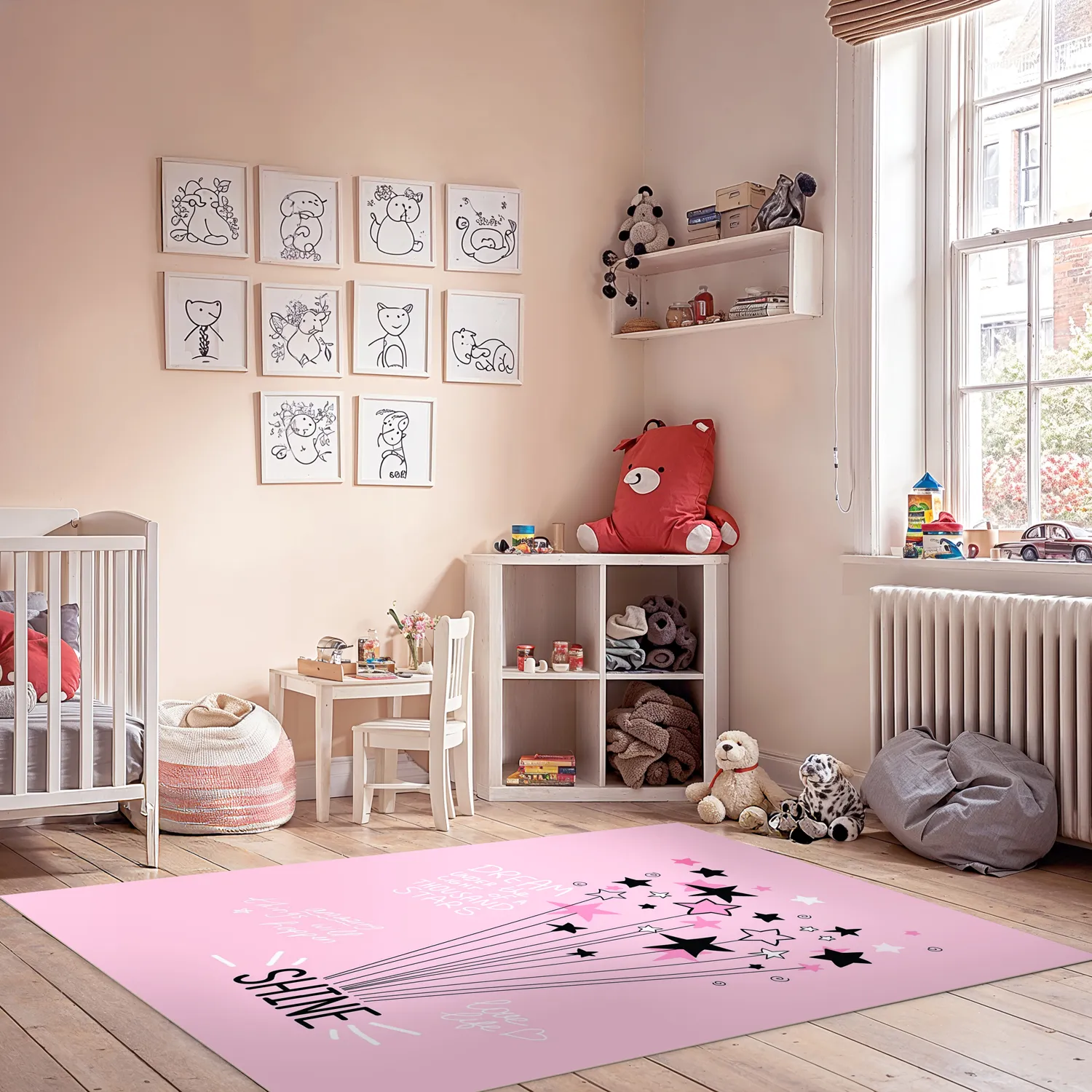 Tapete infantil - Starshine (rosa)