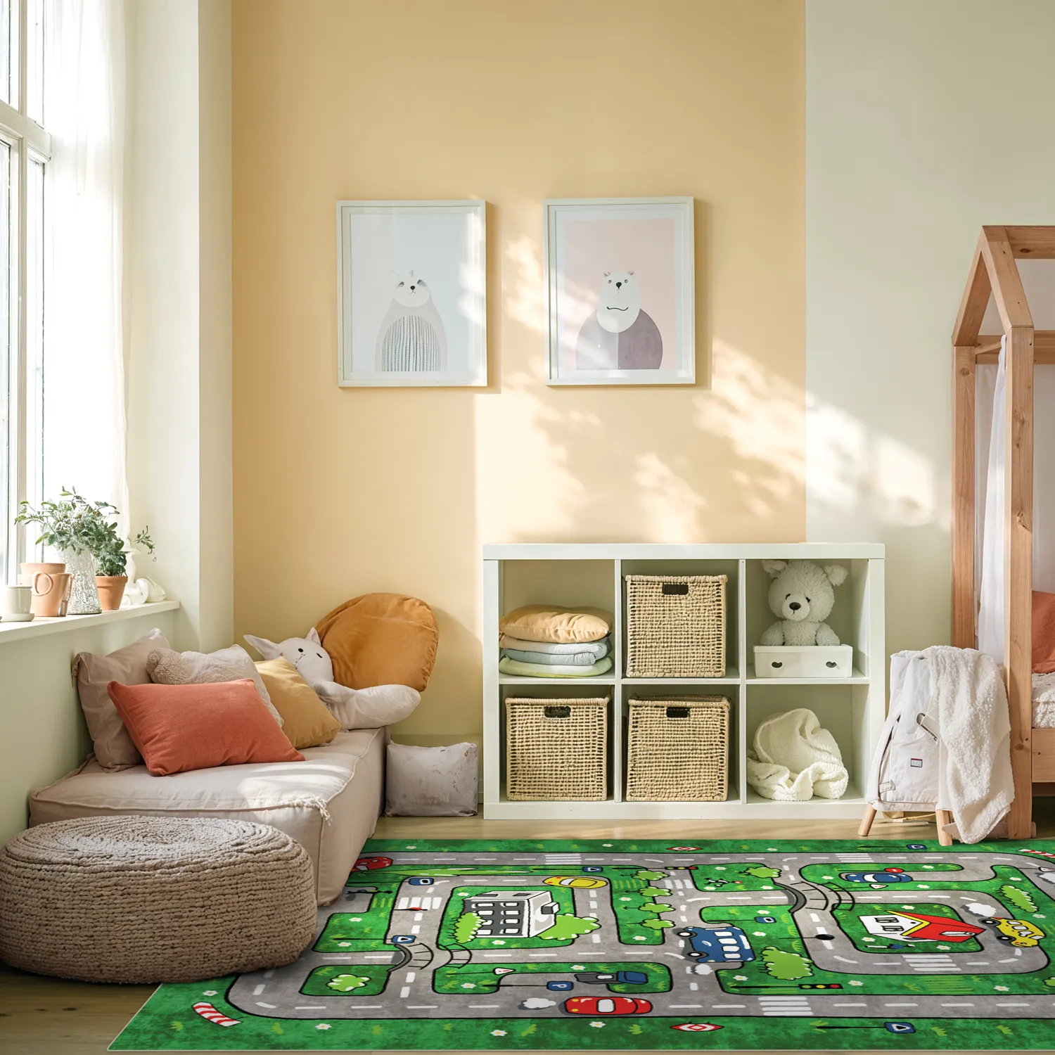 Tapete infantil - Village Road (verde)