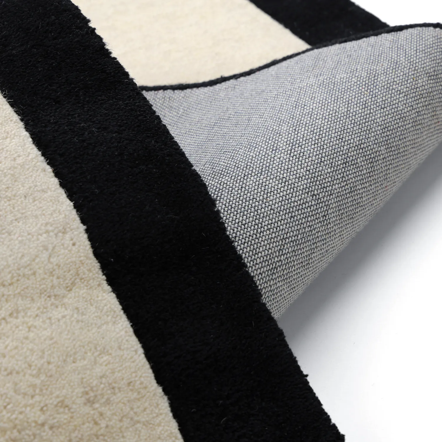 Tapete Infantil - Zebra Hand Tufted Wool Premium (bege/preto)
