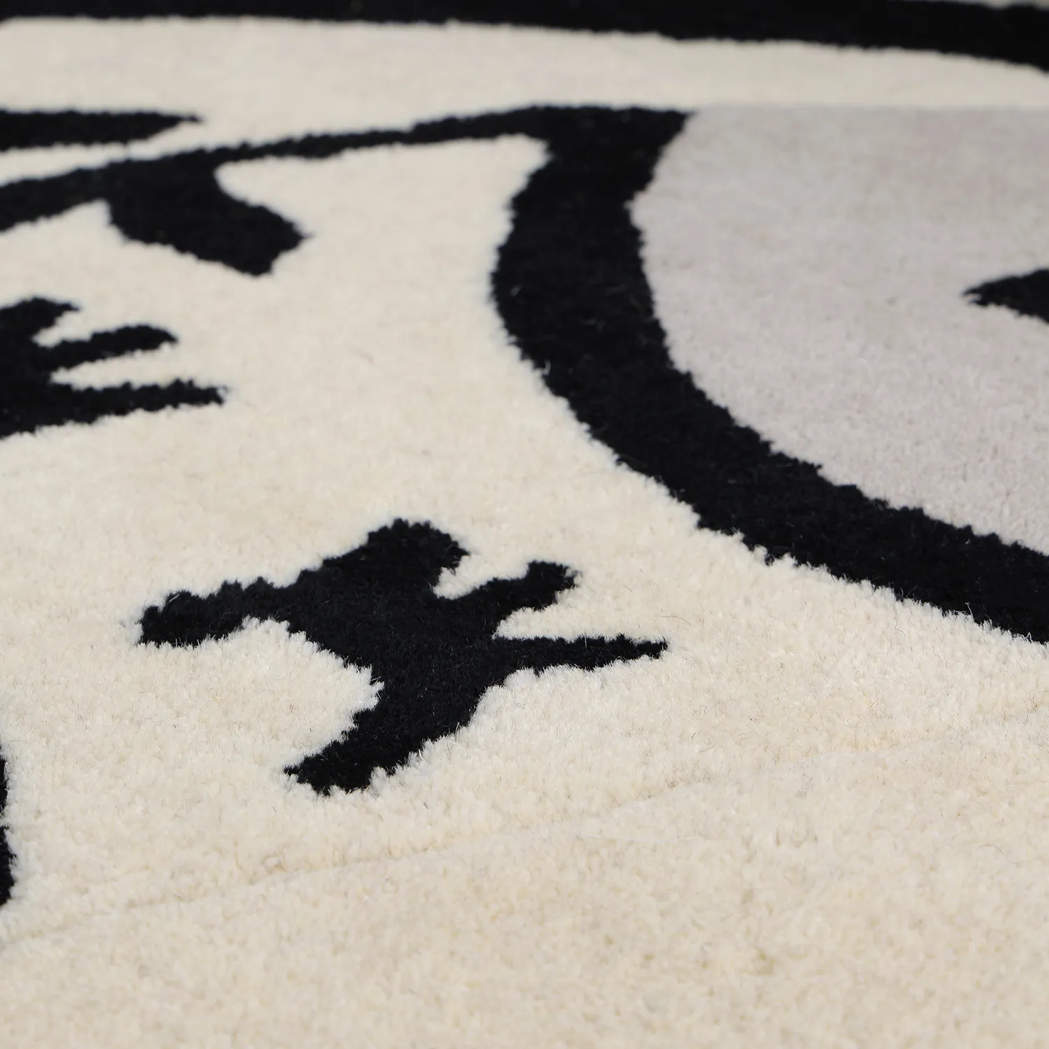 Tapete Infantil - Zebra Hand Tufted Wool Premium (bege/preto)