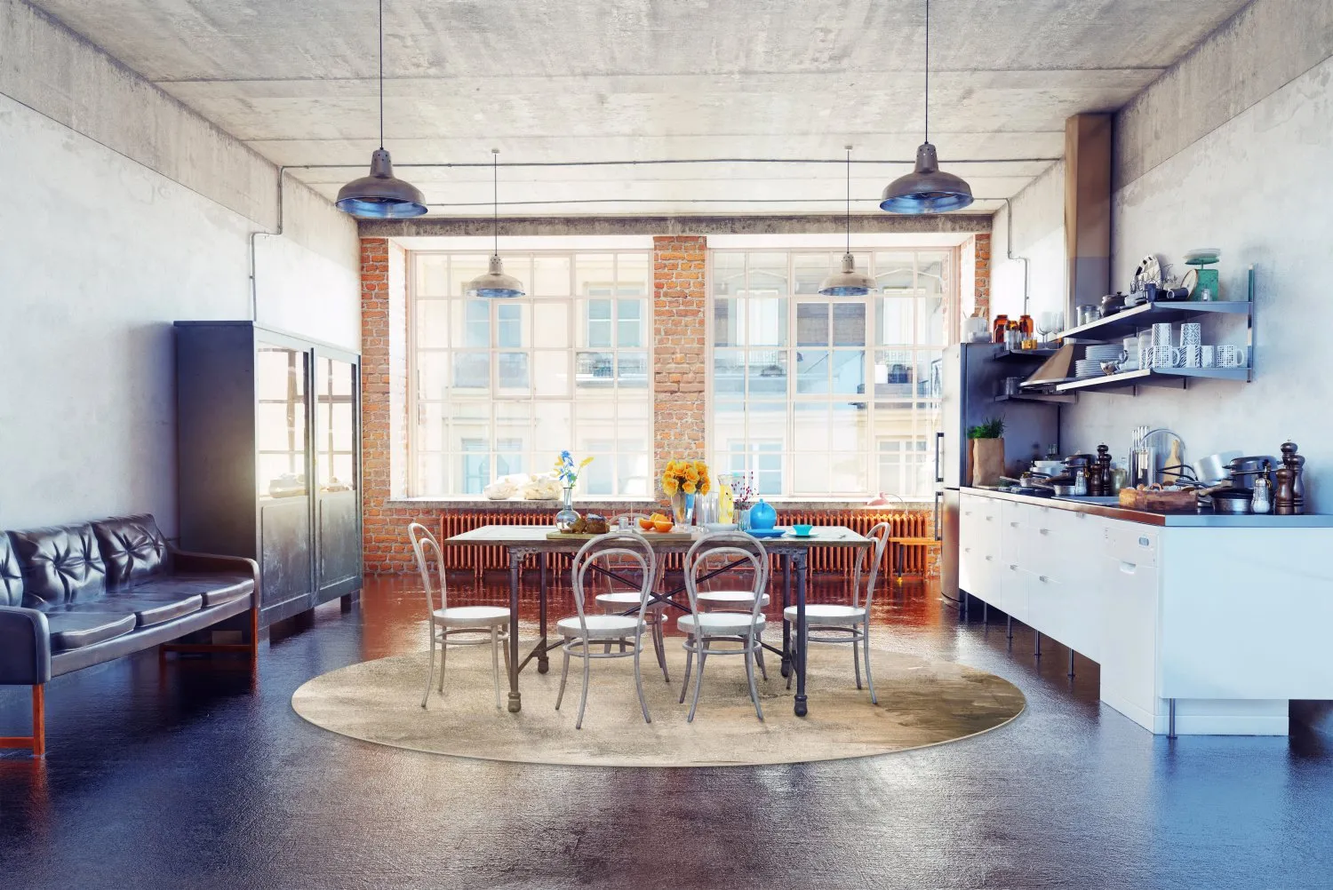 Tapete redondo - Cadiz (bege)