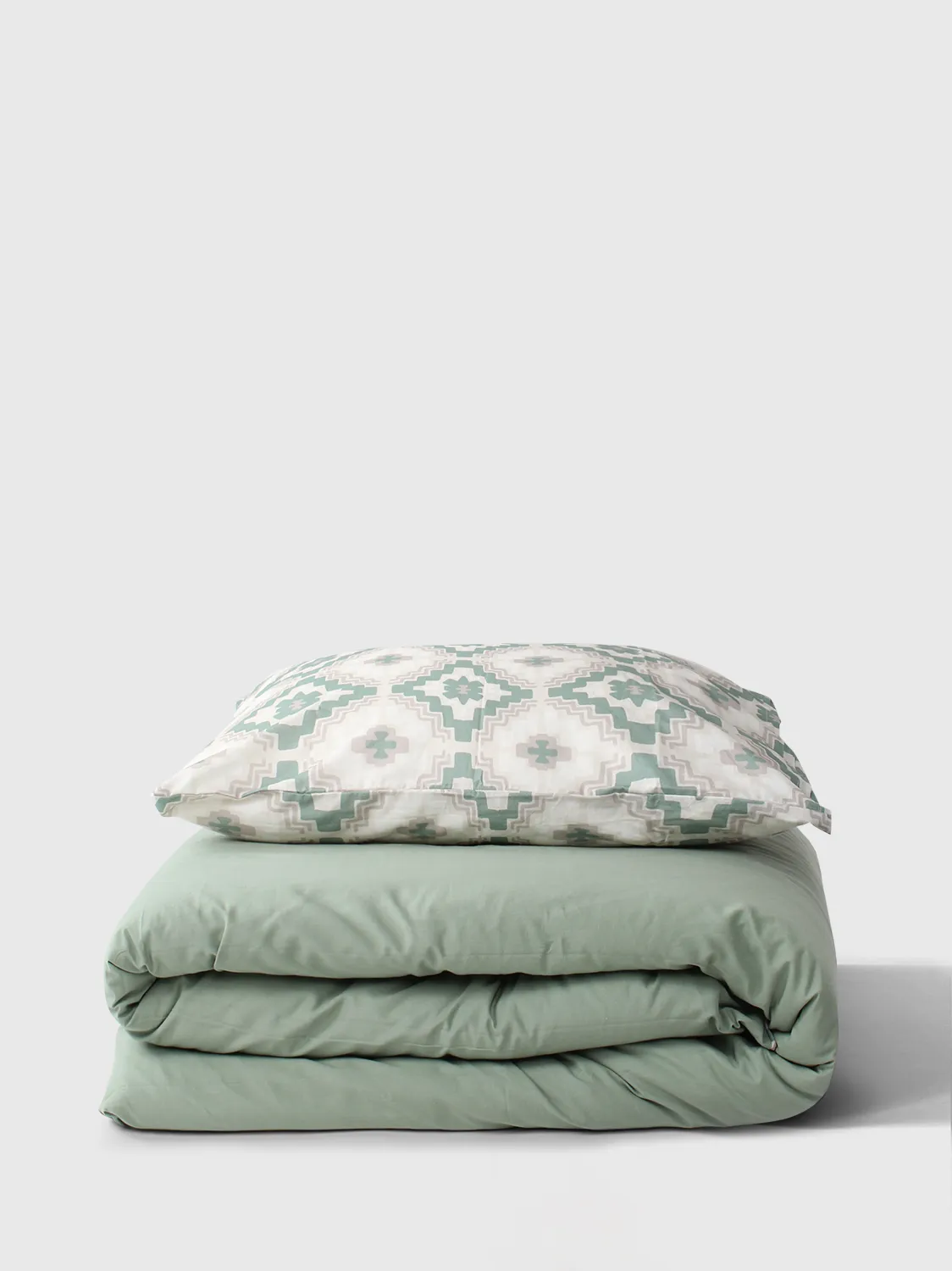Conjunto de capa de edredão - Benita (verde)
