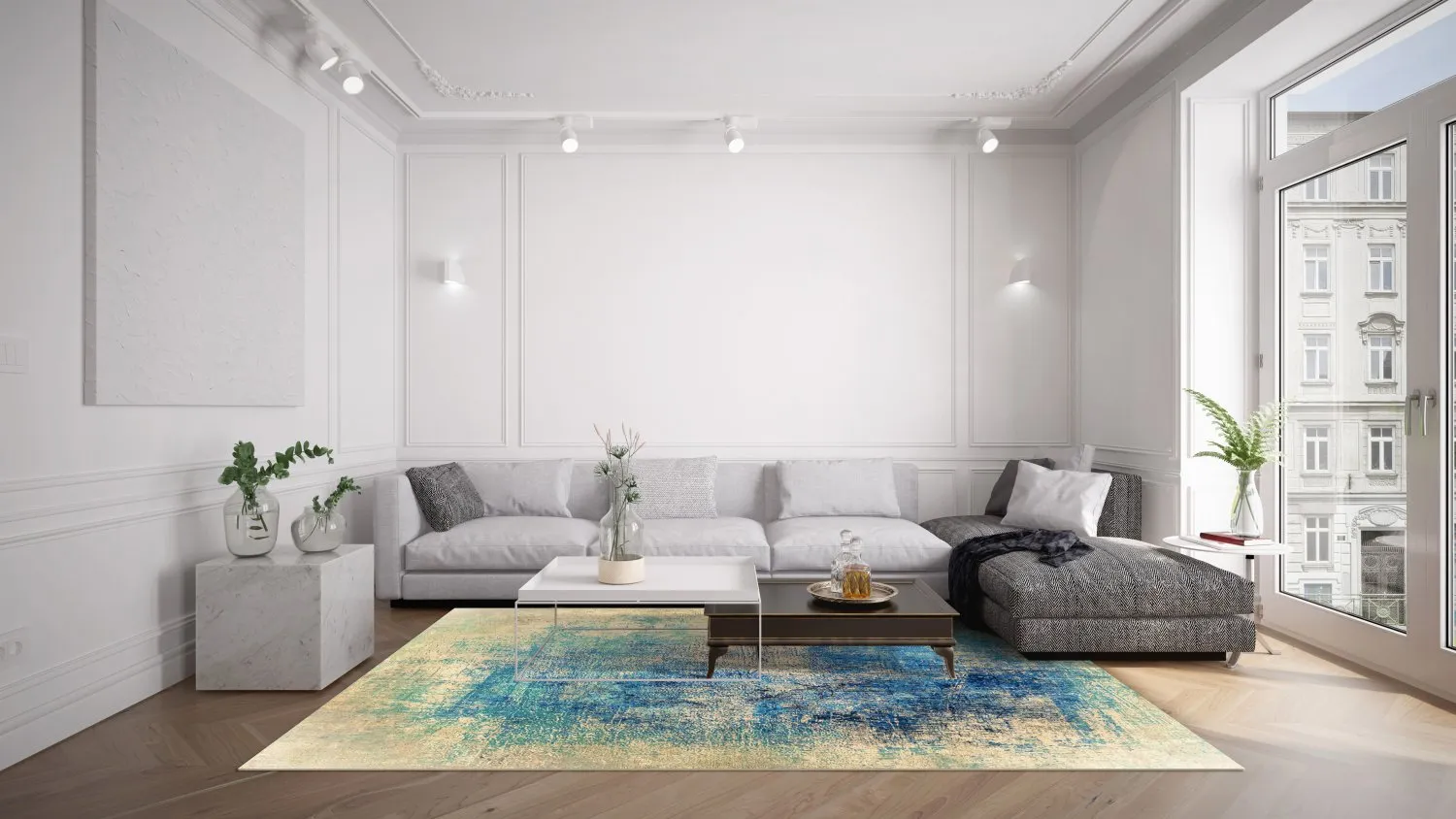 Tapete Wilton - Sierra (azul)