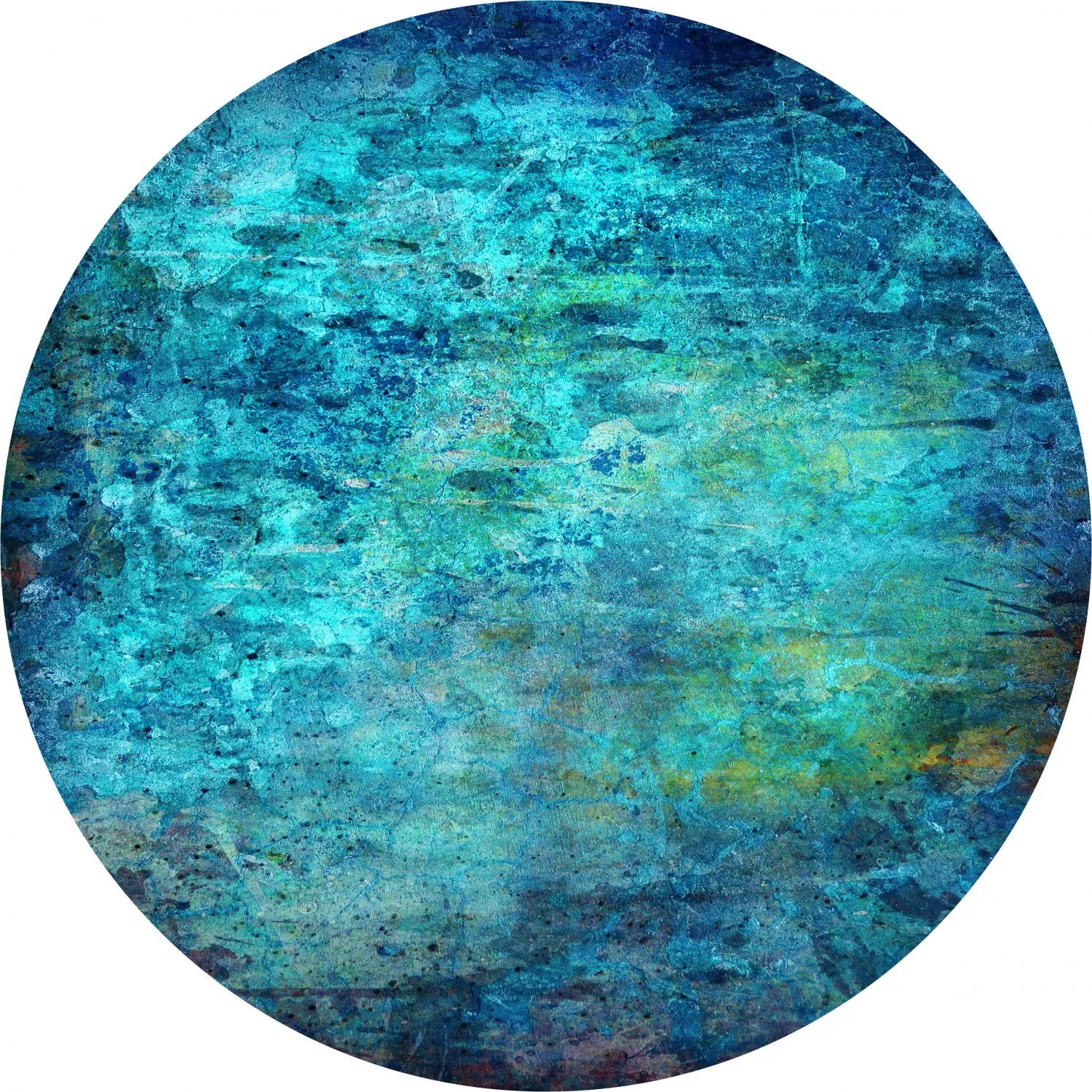 Tapete redondo - Pardos (azul)