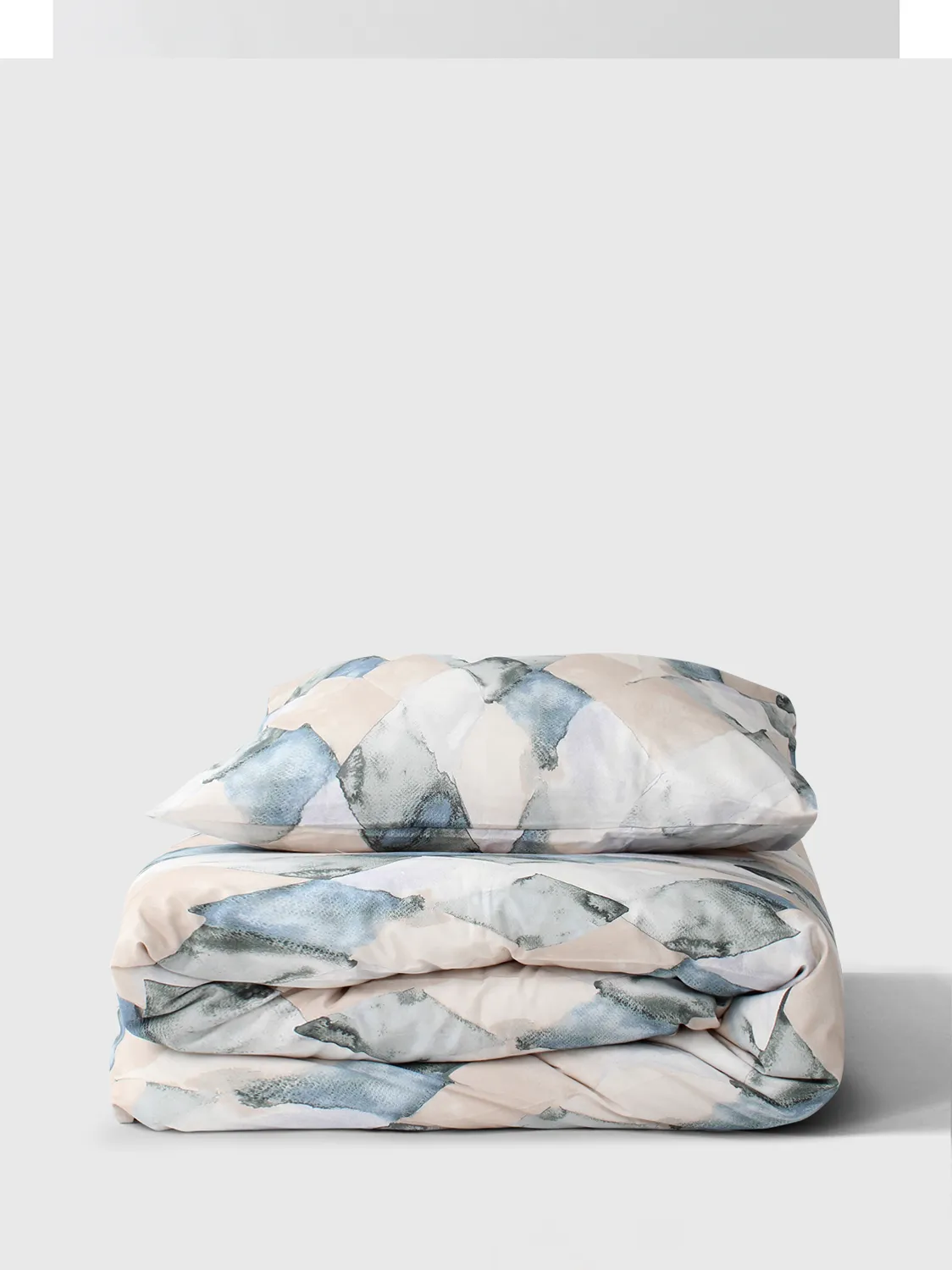 Conjunto de capa de edredão - Blanca (bege/azul)
