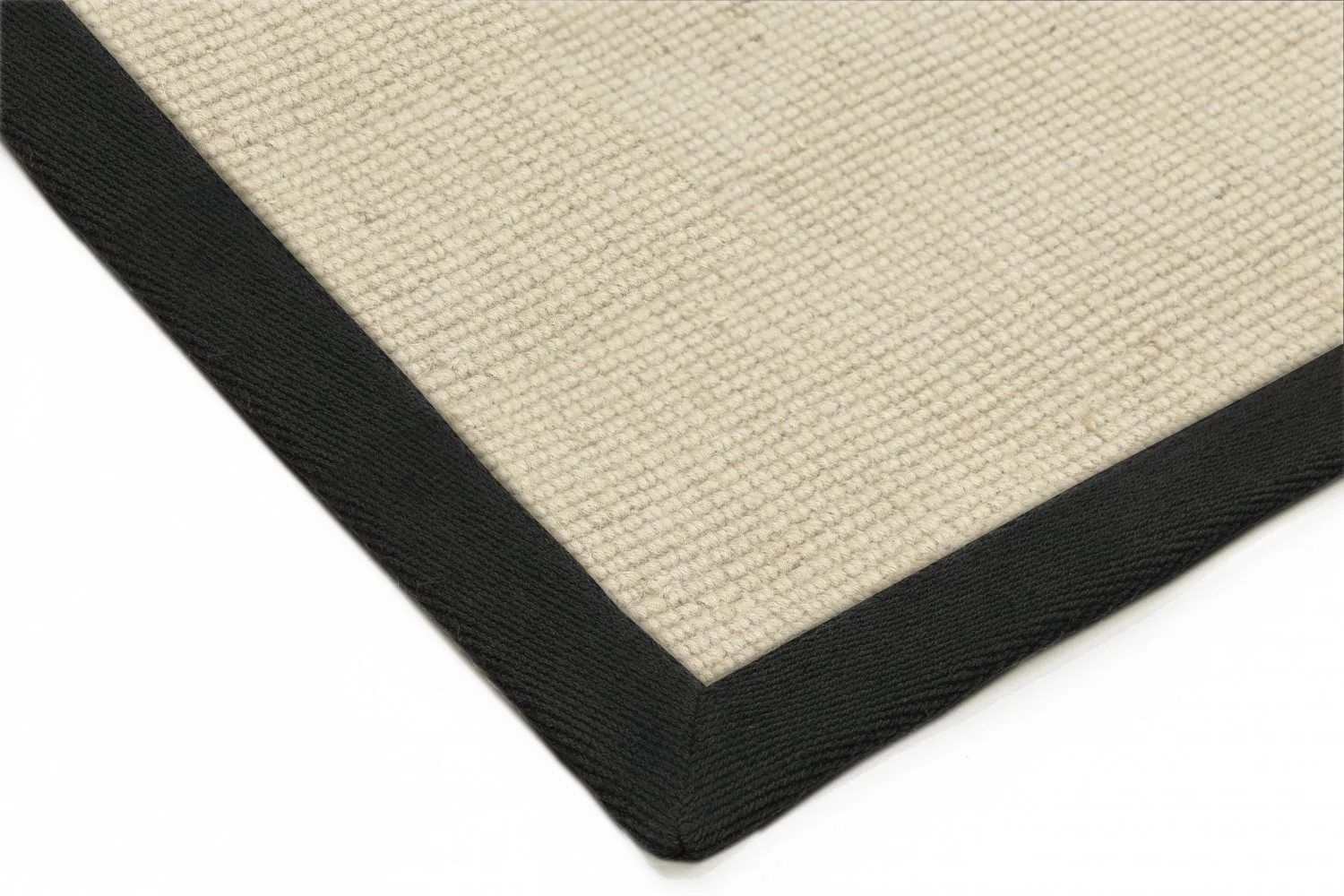 Tapete de sisal - Agave (preto/offwhite)