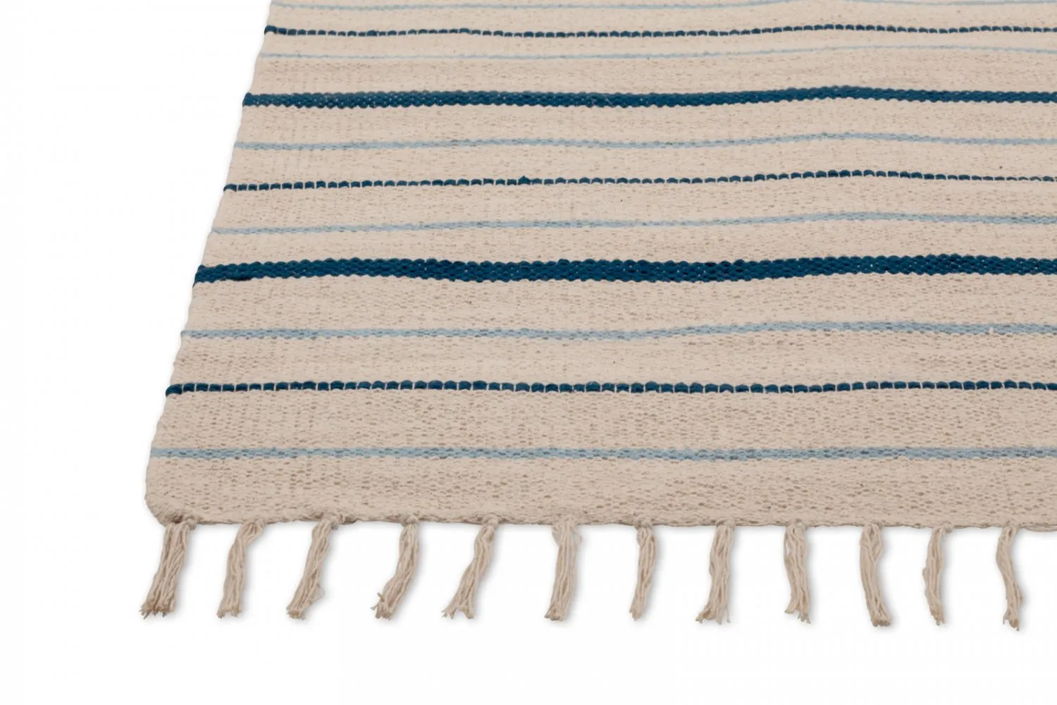 Tapete de algodão - Boda (branco/azul)