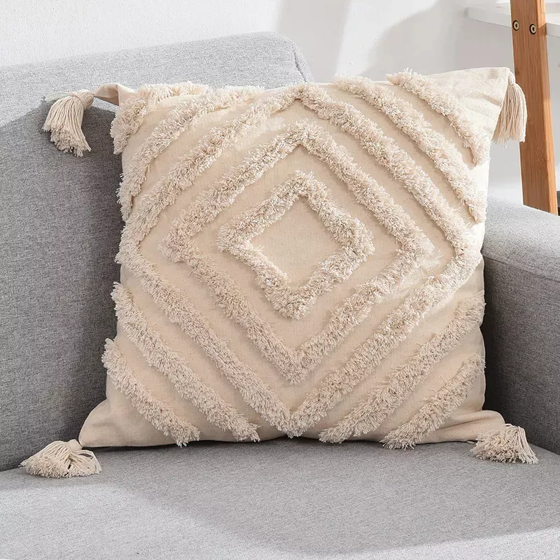 Capa de Almofada - Natural Boho 45 x 45 cm (bege)
