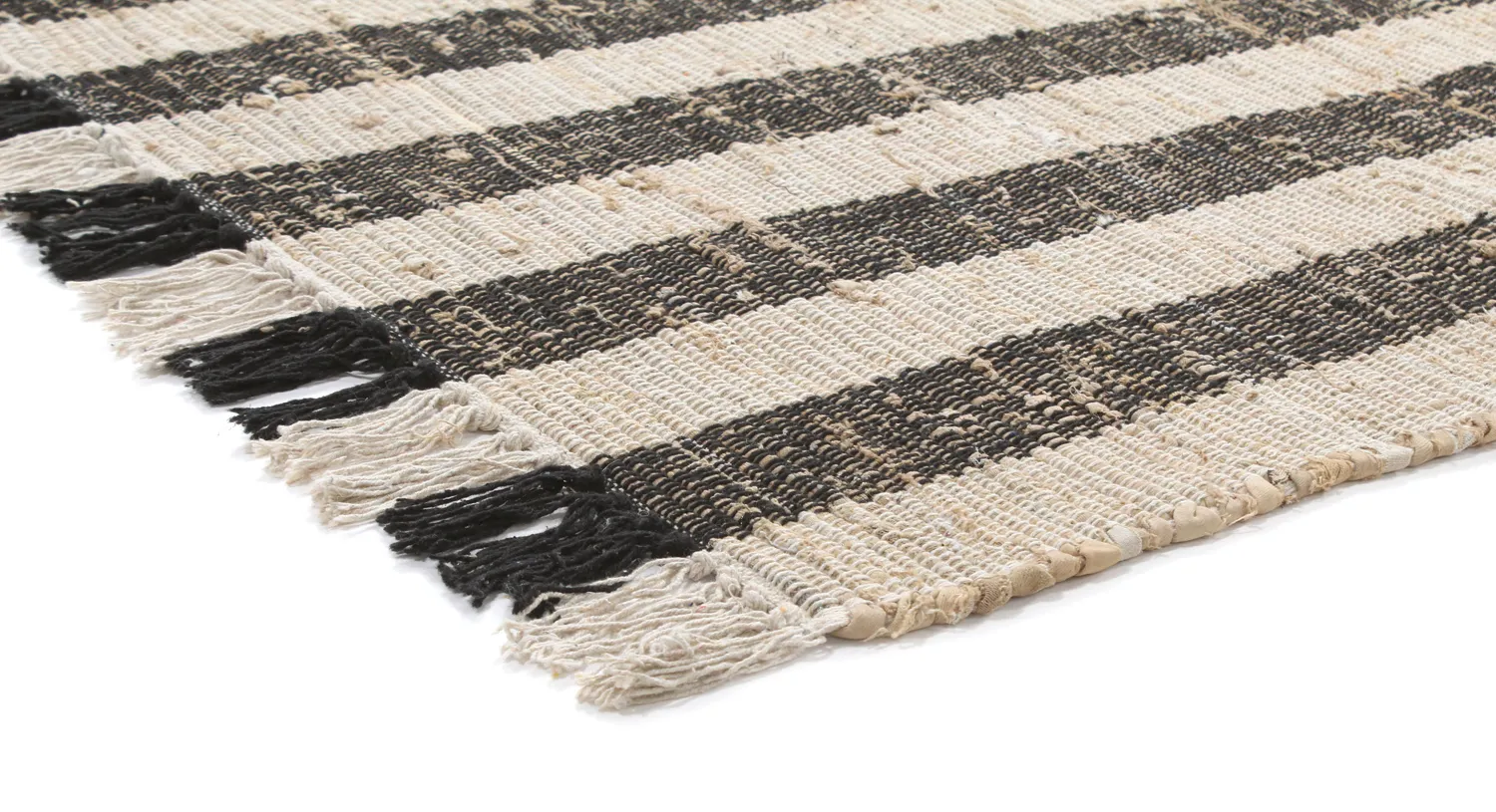 Tapete de algodão - Hedda (preto)