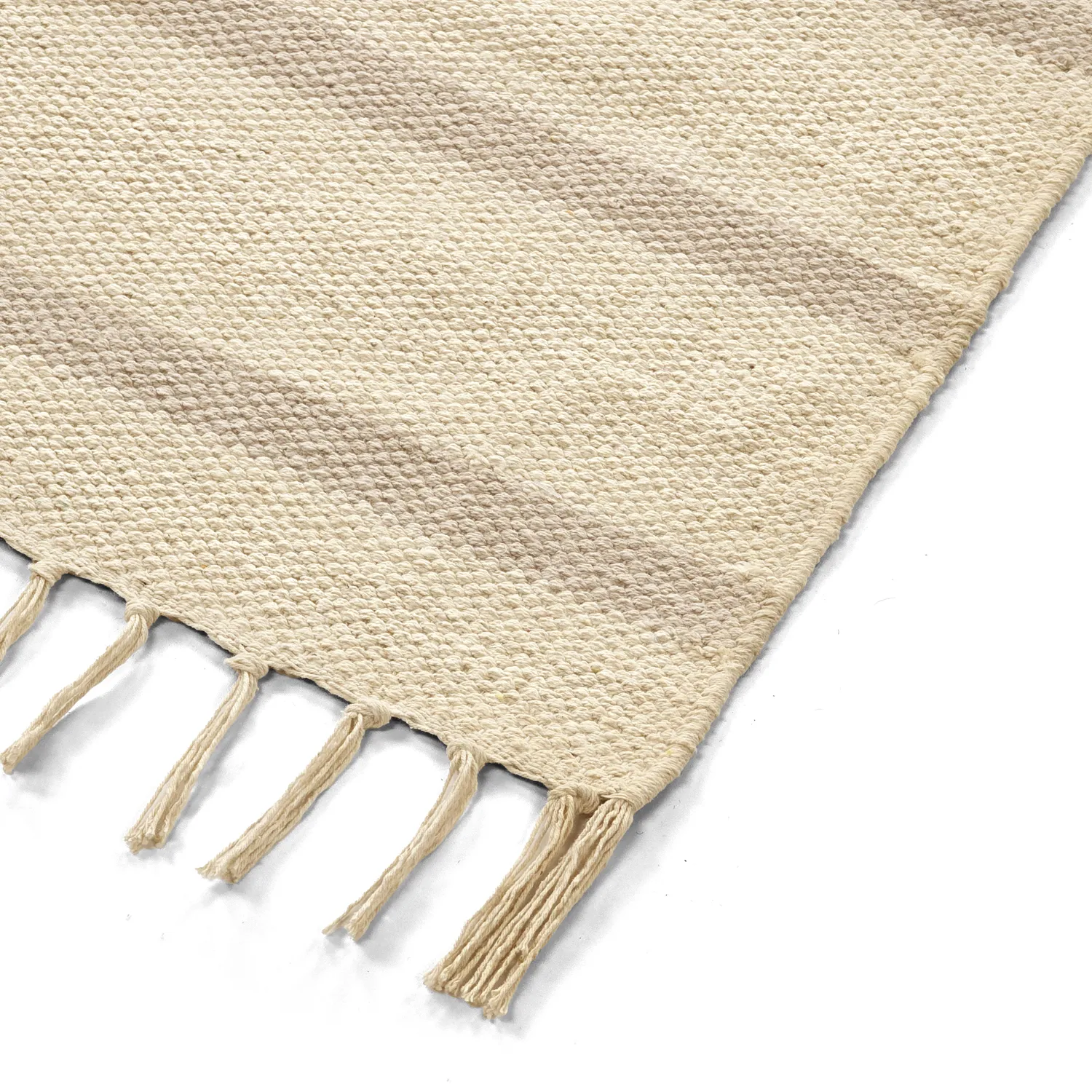 Tapete de algodão - Helle (branco sujo/cinza)