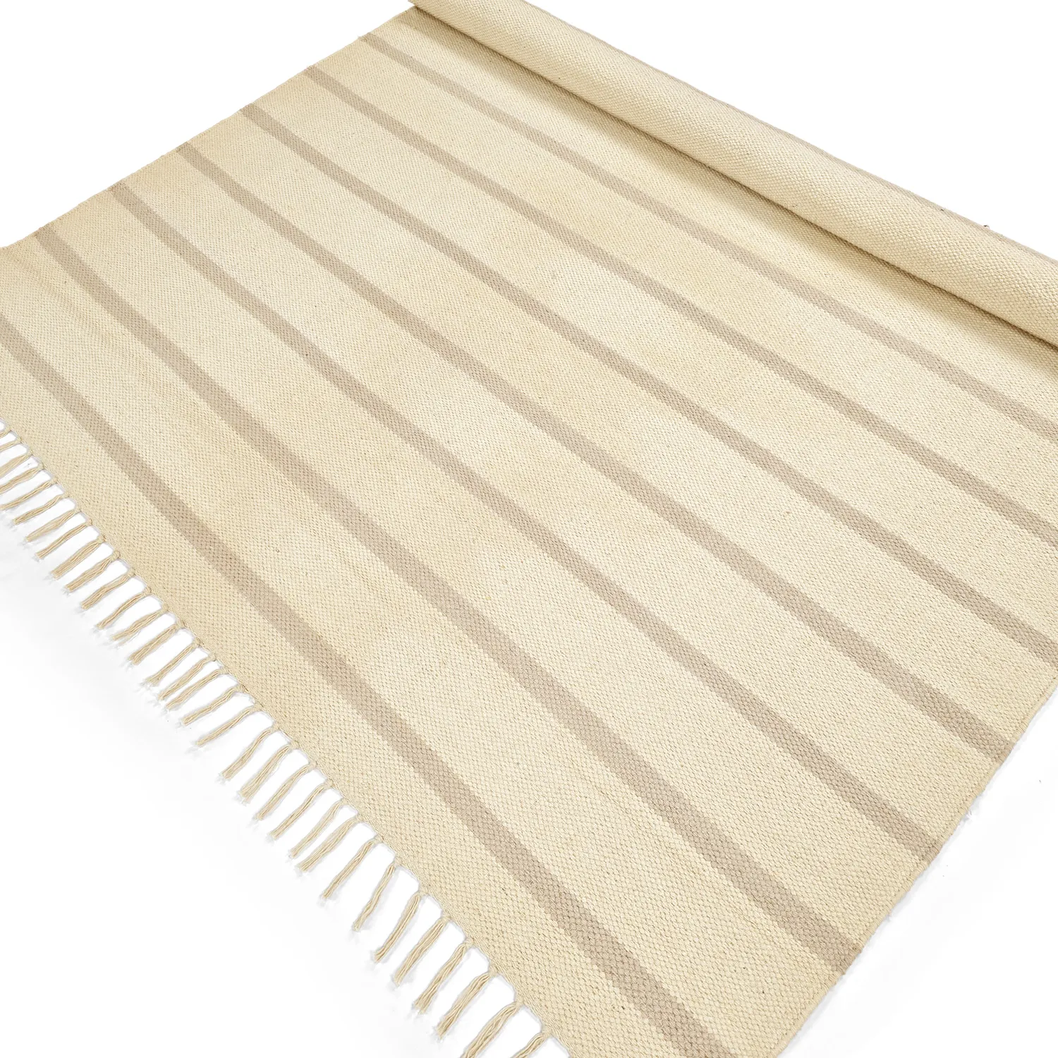 Tapete de algodão - Helle (branco sujo/cinza)