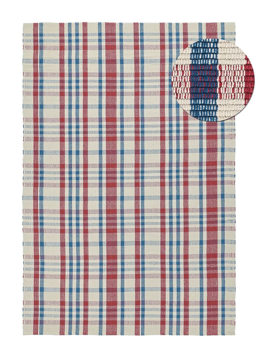 Tapete de algodão - Husvik (creme/multicolorido)