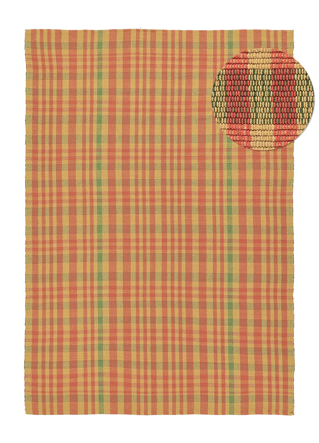 Tapete de algodão - Husvik (mostarda/multicolorido)