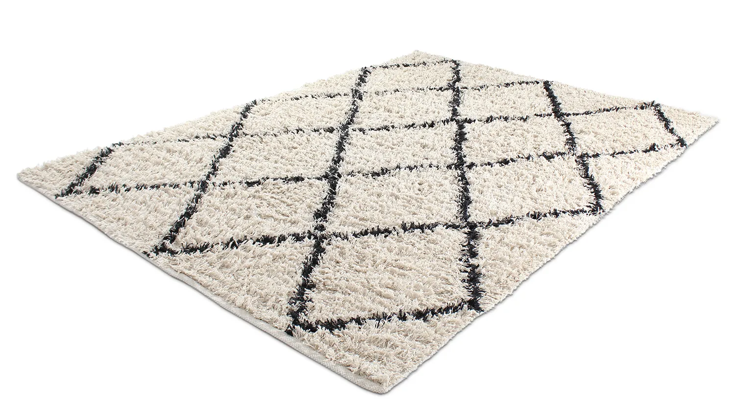 Tapetes felpudos - Alcott Natural Cotton Shaggy (preto/branco)