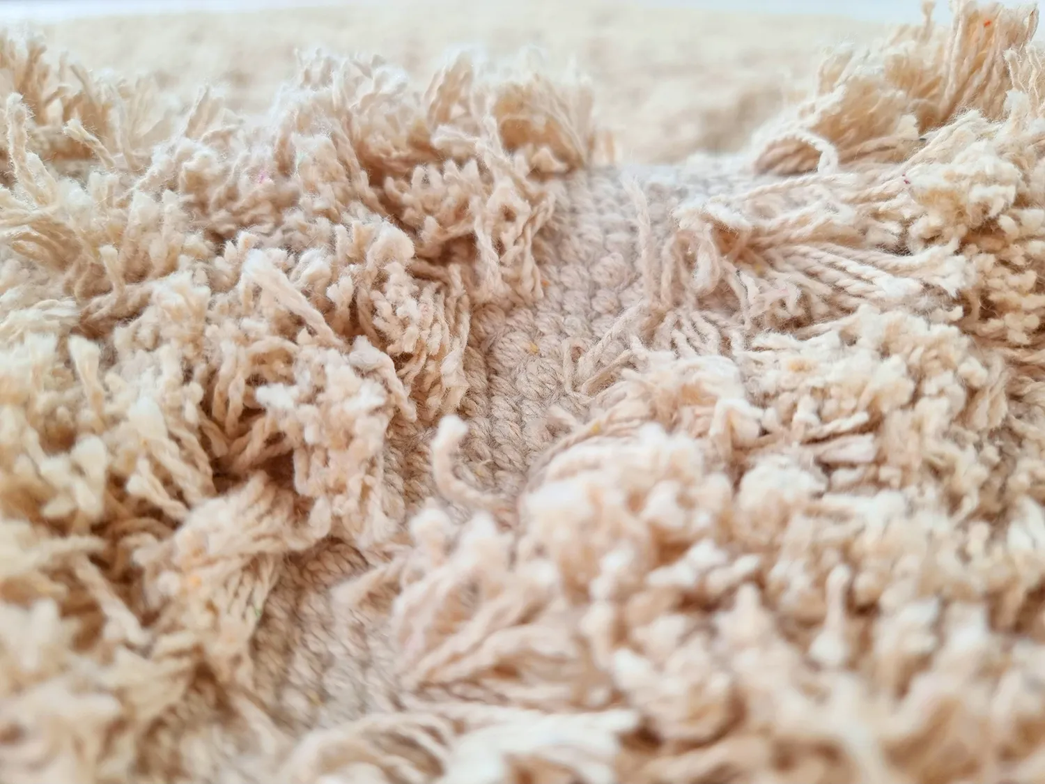Tapetes felpudos - Indra Natural Cotton Shaggy (bege)
