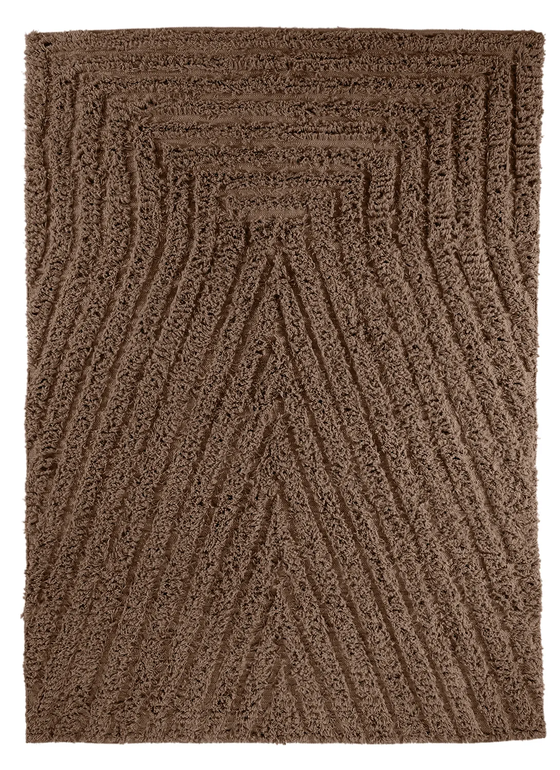 Tapetes felpudos - Kendra Natural Cotton Shaggy (marrom)