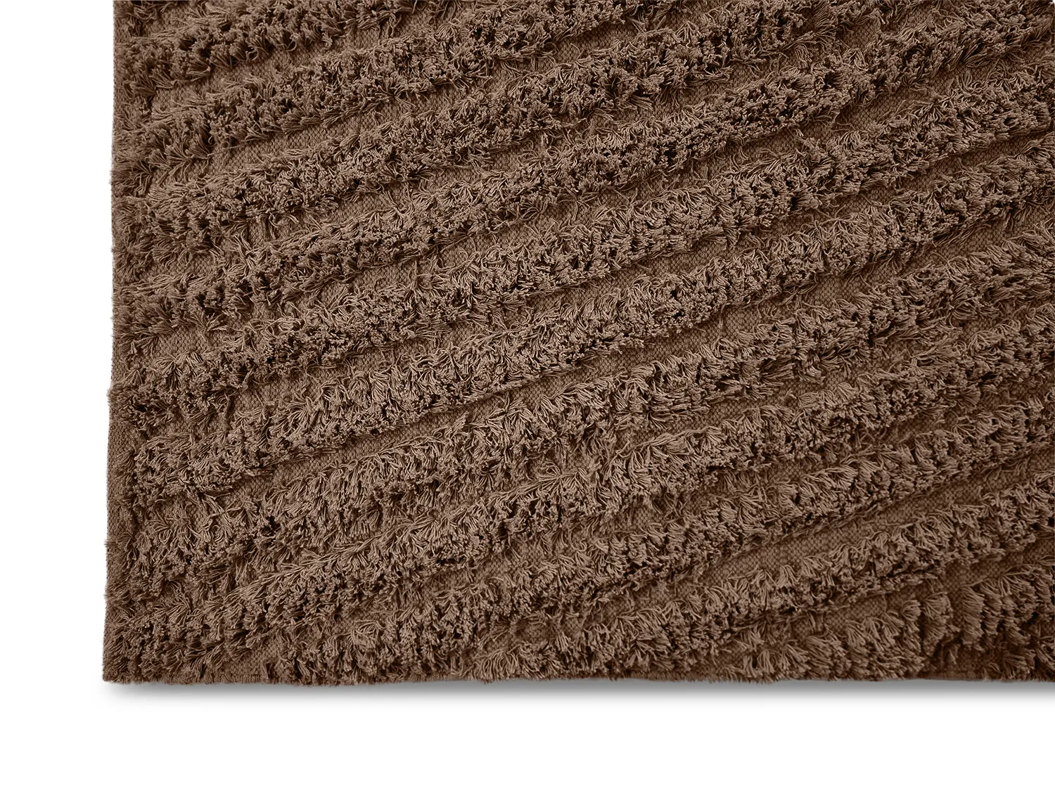 Tapetes felpudos - Kendra Natural Cotton Shaggy (marrom)