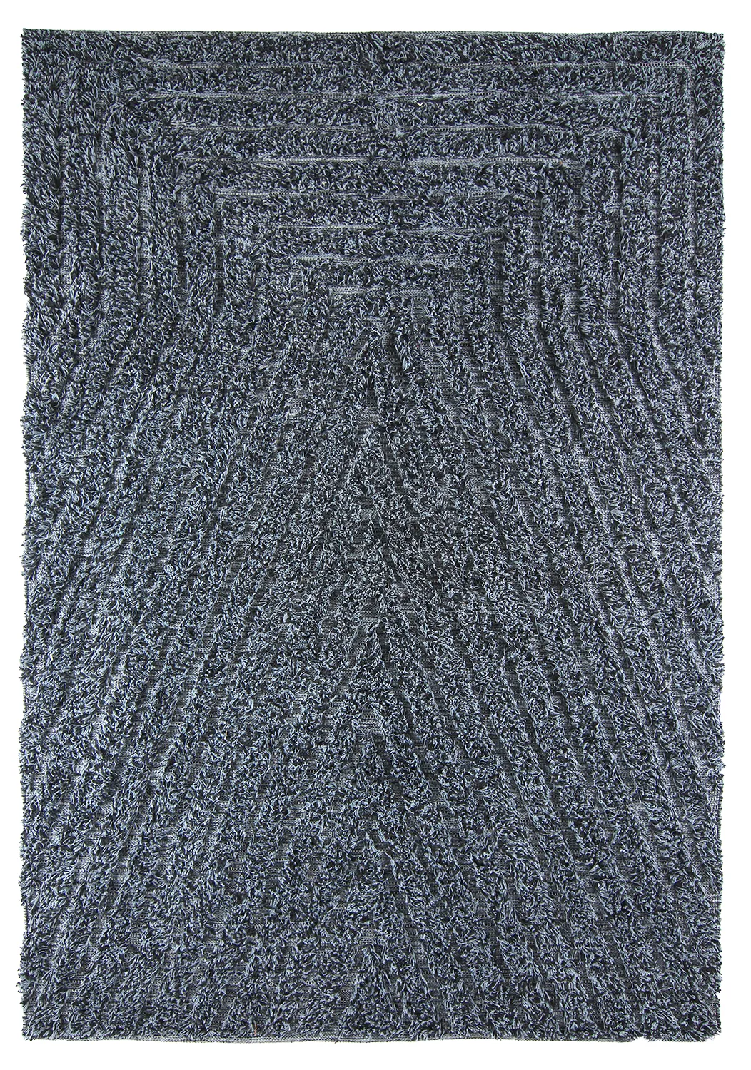 Tapetes felpudos - Kendra Natural Cotton Shaggy (cinza/preto)
