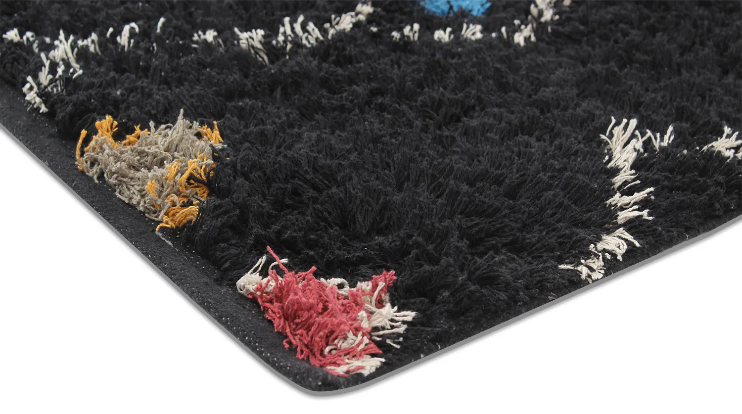 Tapetes felpudos - Marden Natural Cotton Shaggy (preto/multi)