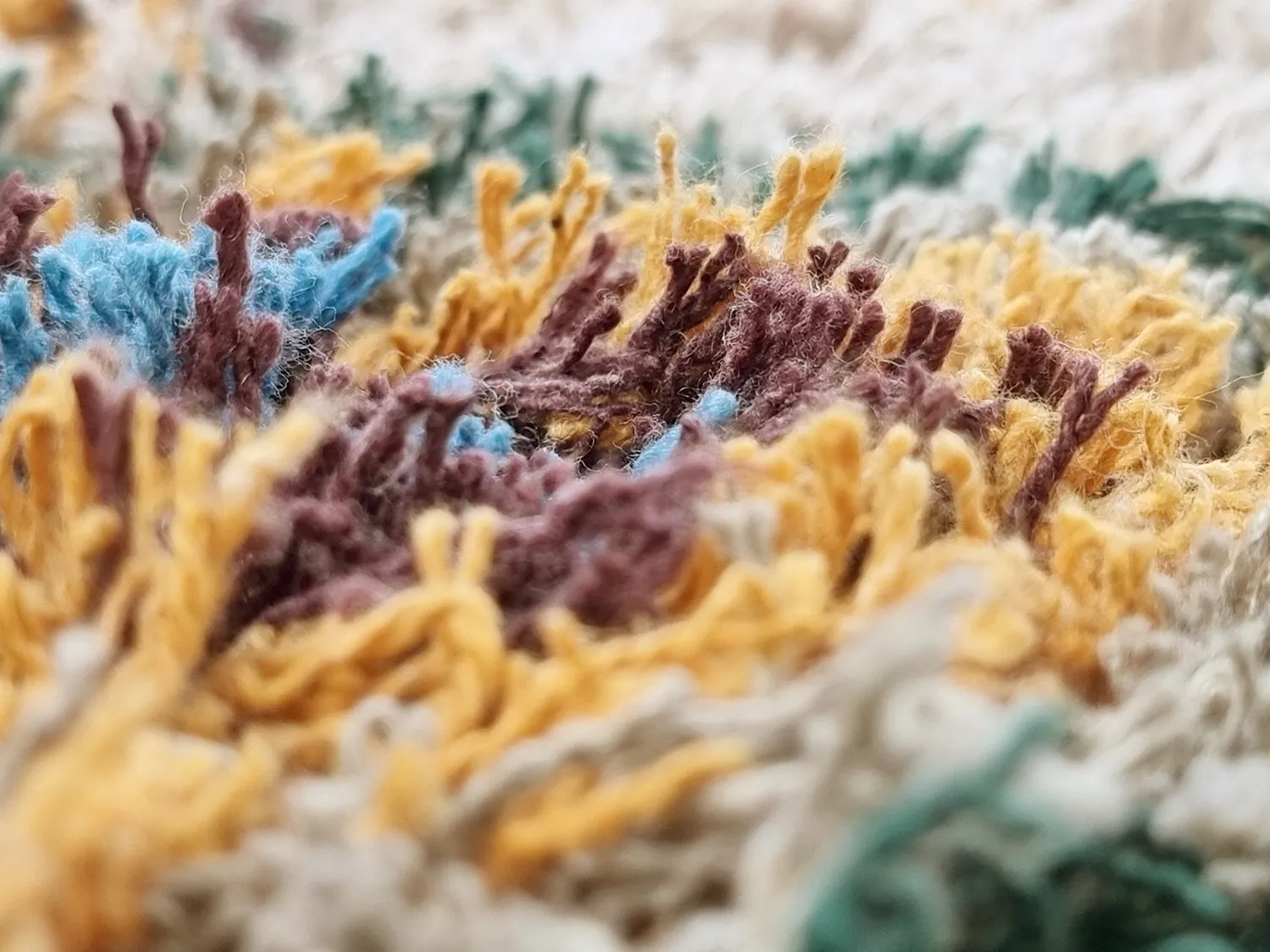 Tapetes felpudos - Siddel Natural Cotton Shaggy (bege/multi)