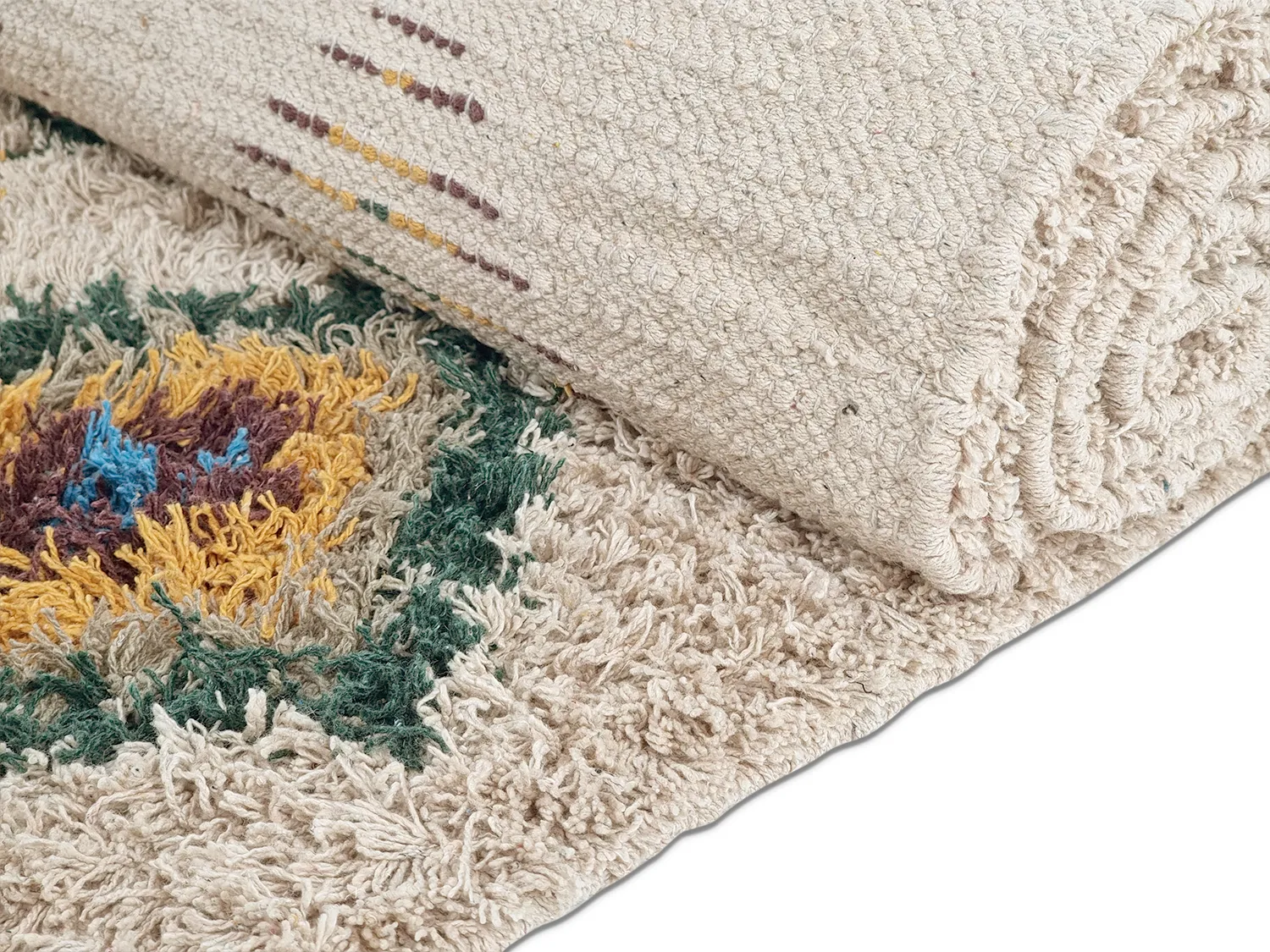 Tapetes felpudos - Siddel Natural Cotton Shaggy (bege/multi)