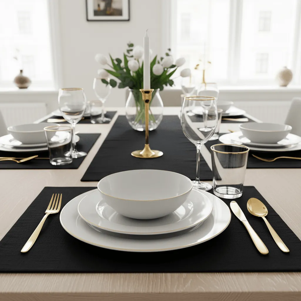 Trilhos de mesa - Niva (preto)