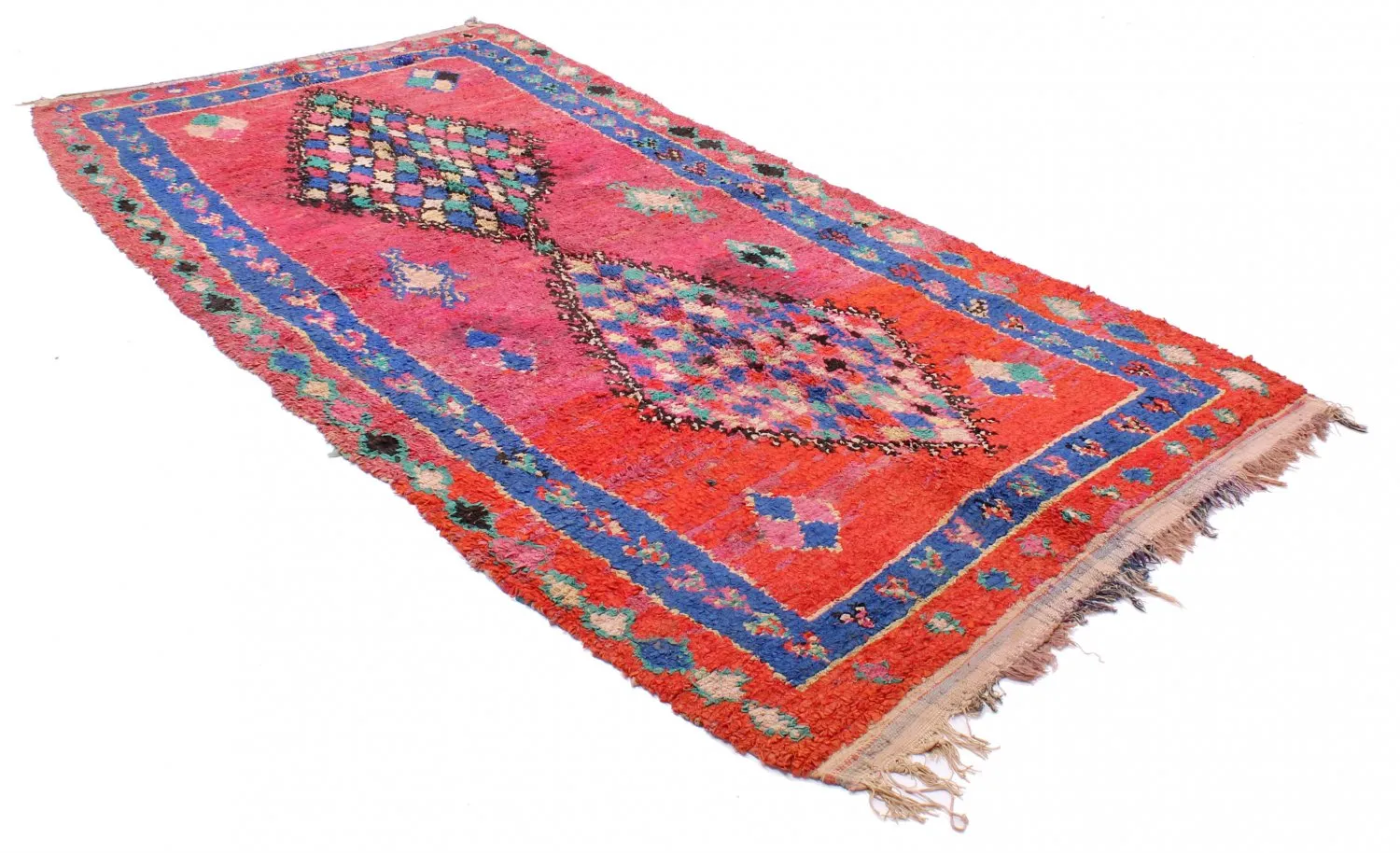 Tapete Berbere Marroquino Boucherouite 330 x 150 cm