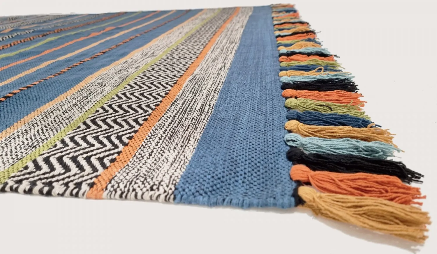 Tapete de algodão - Bouira (azul/multi)