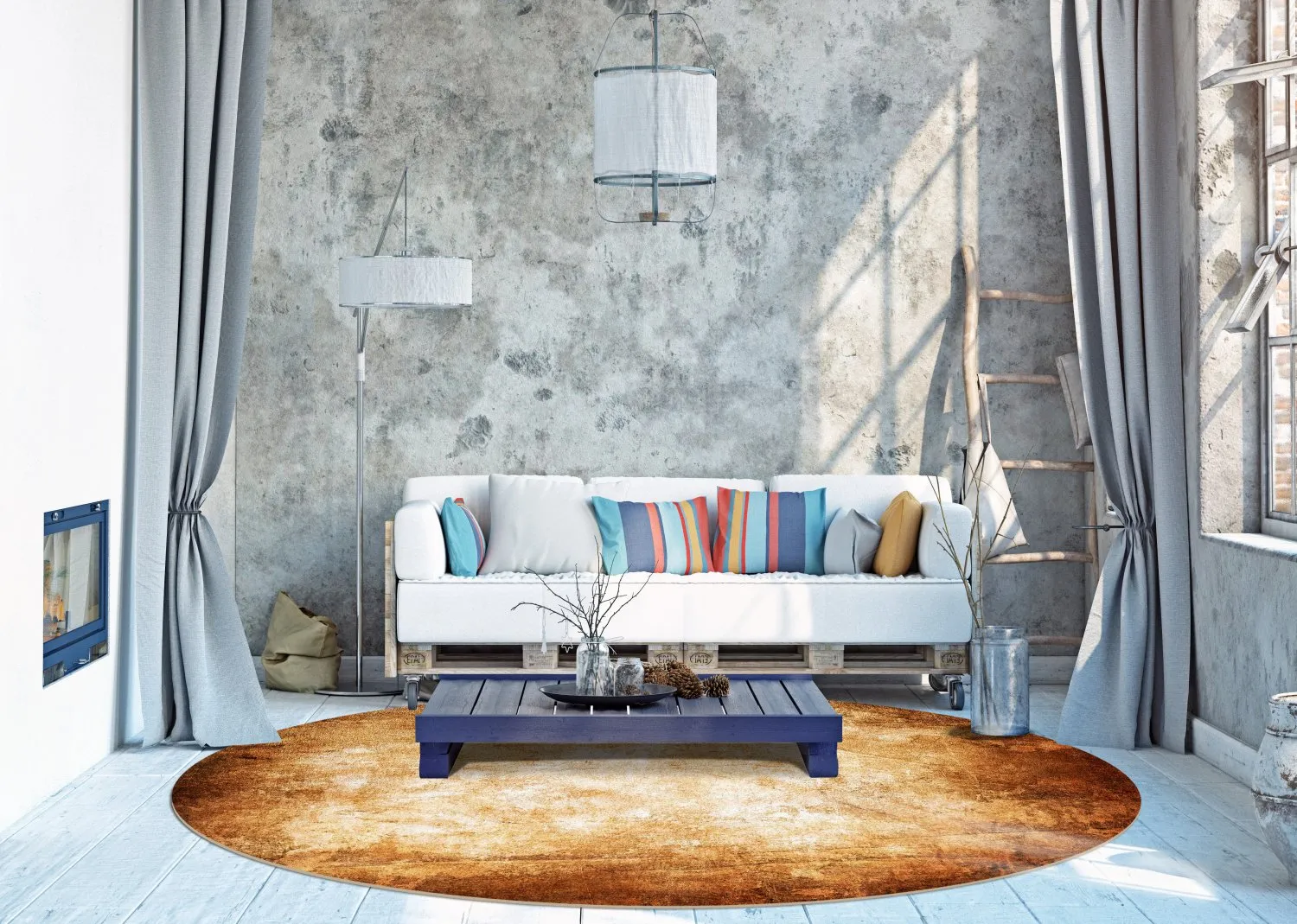 Tapete redondo - Rimini (marrom)