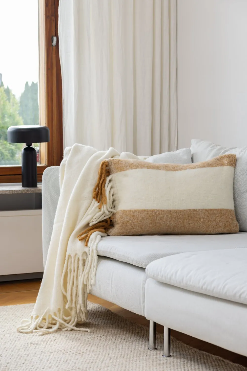 Capa de Almofada em Mistura de Lã - Carol (amarelo)