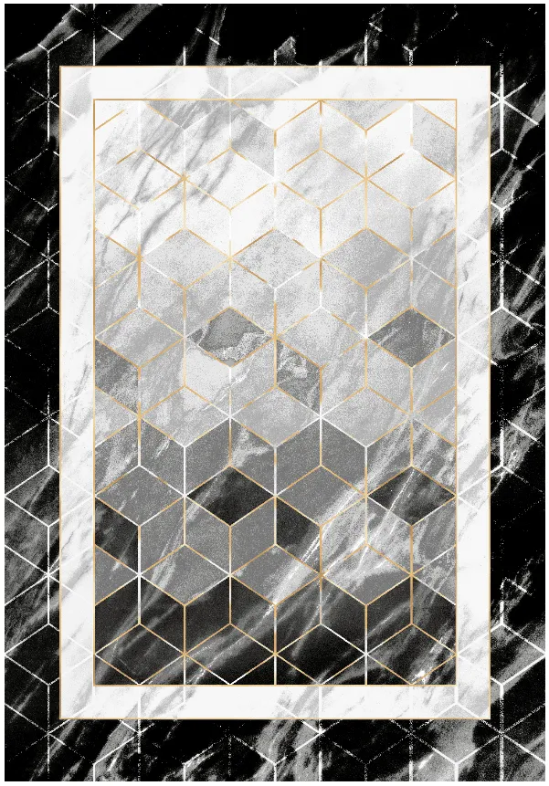 Tapete Wilton - Castello (preto/branco)