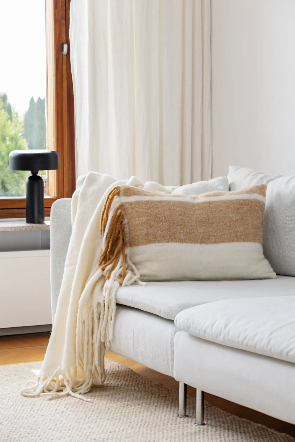 Capa de Almofada em Mistura de Lã - Charlotte (amarelo)