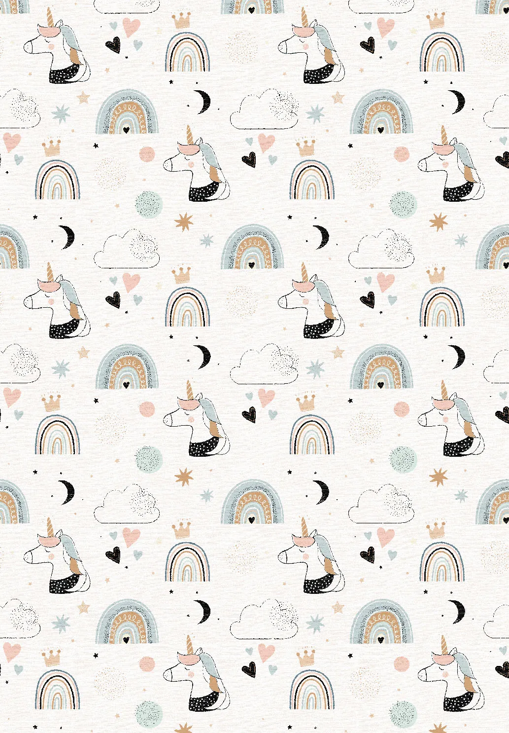 Tapete infantil - Unicorn Rainbow (rosa)