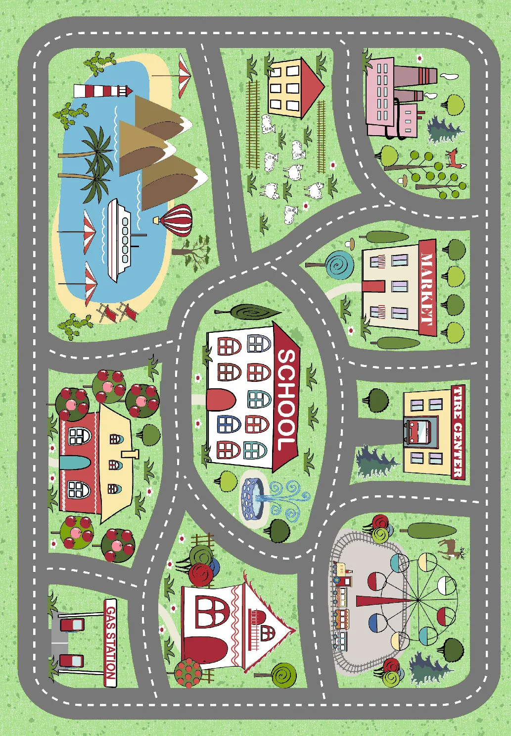 Tapete infantil - City Town (multi)