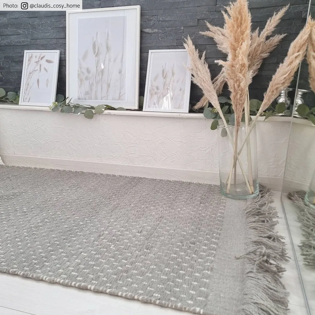 Tapete de lã - Clovelly (cinza claro)