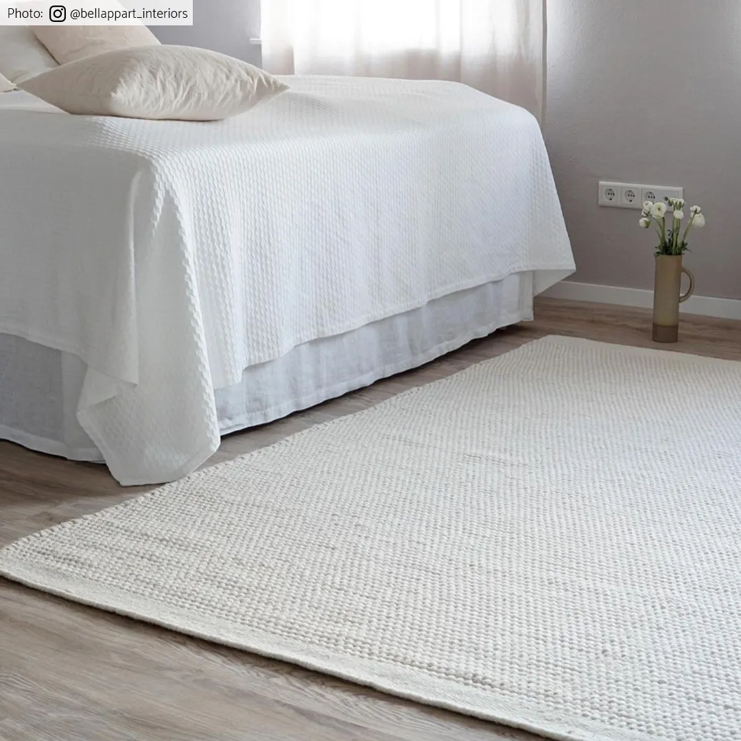 Tapete de lã - Coastal (branco)