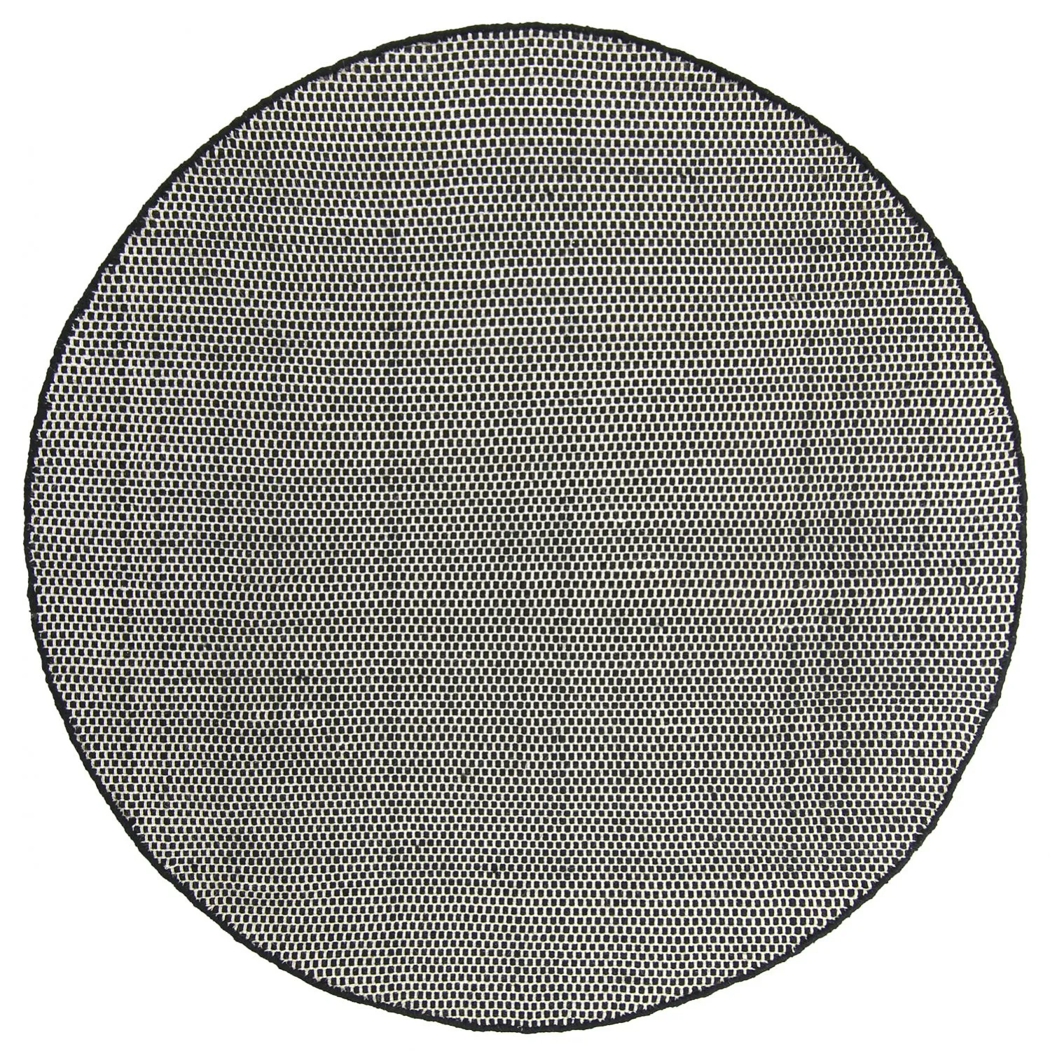 Tapete redondo - Coastal (preto/branco)