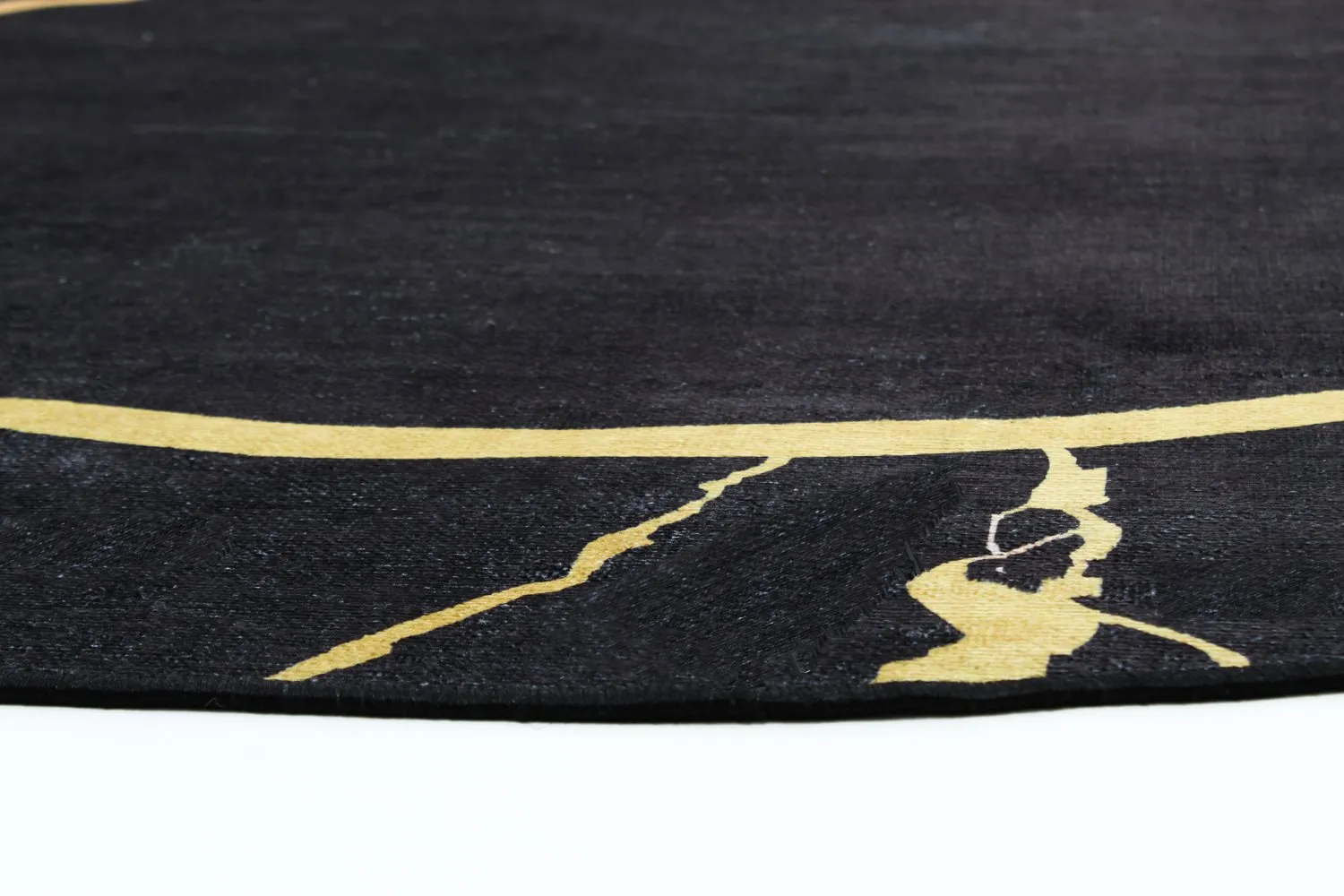 Tapete redondo - Cerasia (preto/dourado)