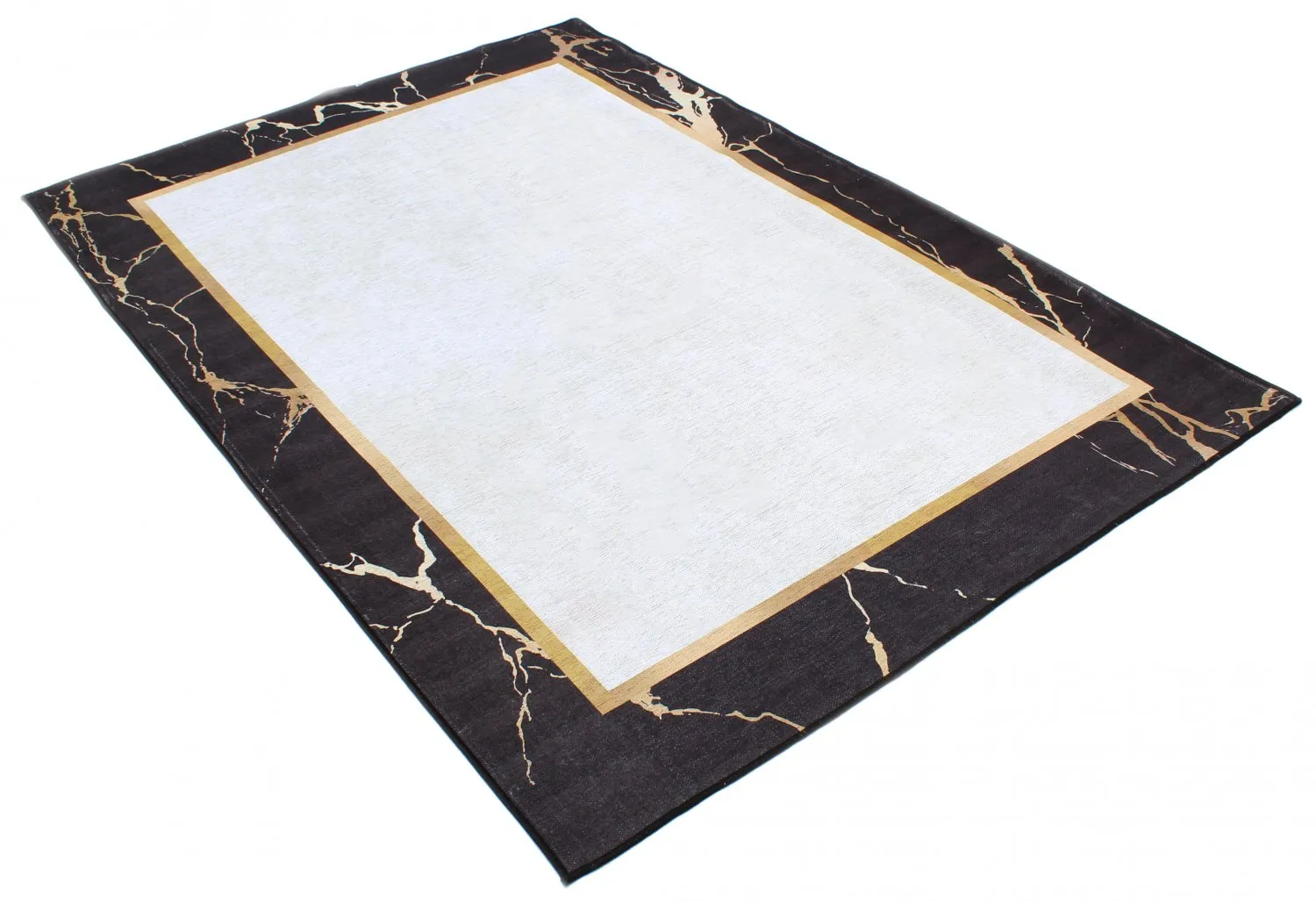 Tapete Wilton - Cerasia (preto/branco/dourado)