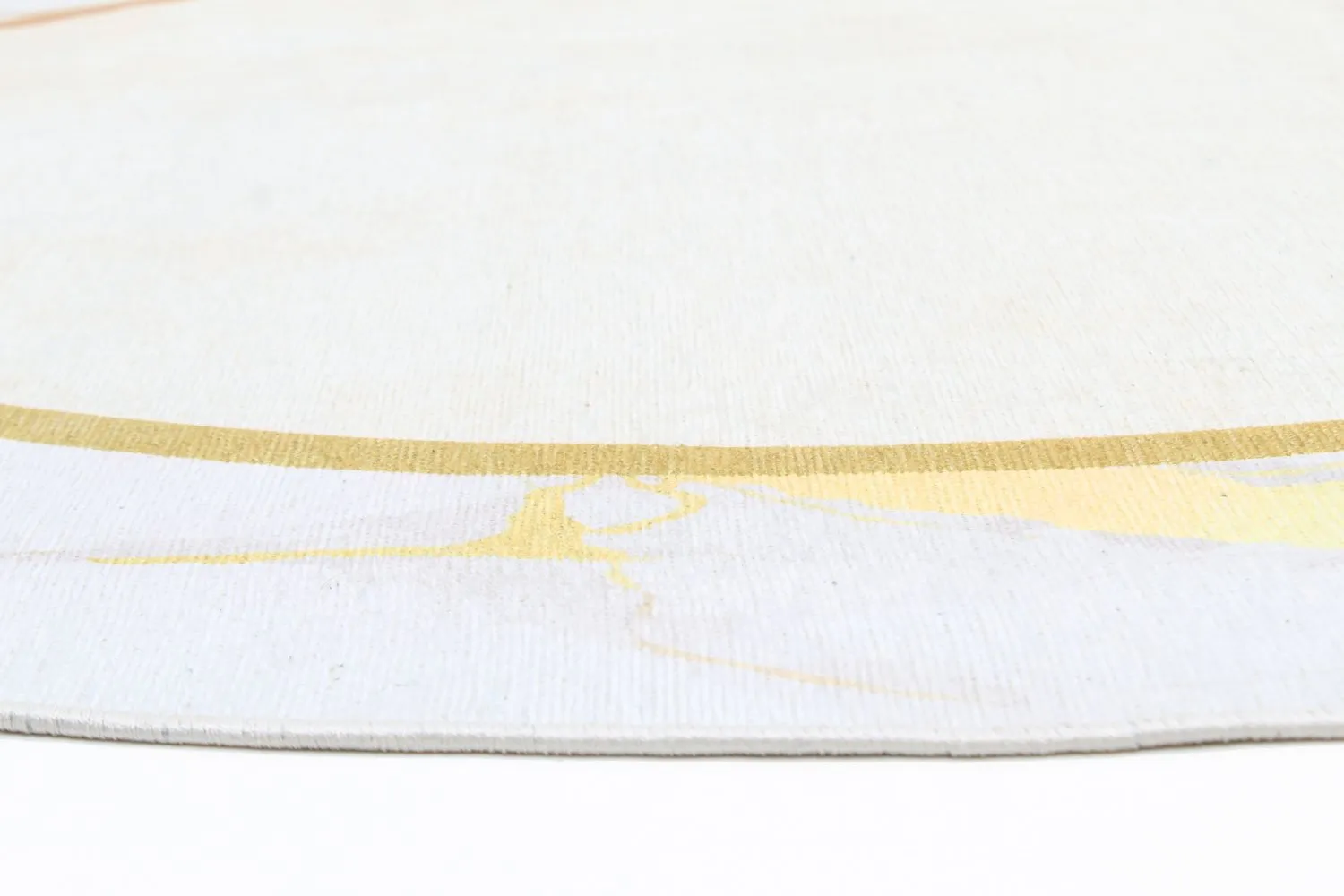 Tapete redondo - Cerasia (bege/branco/dourado)