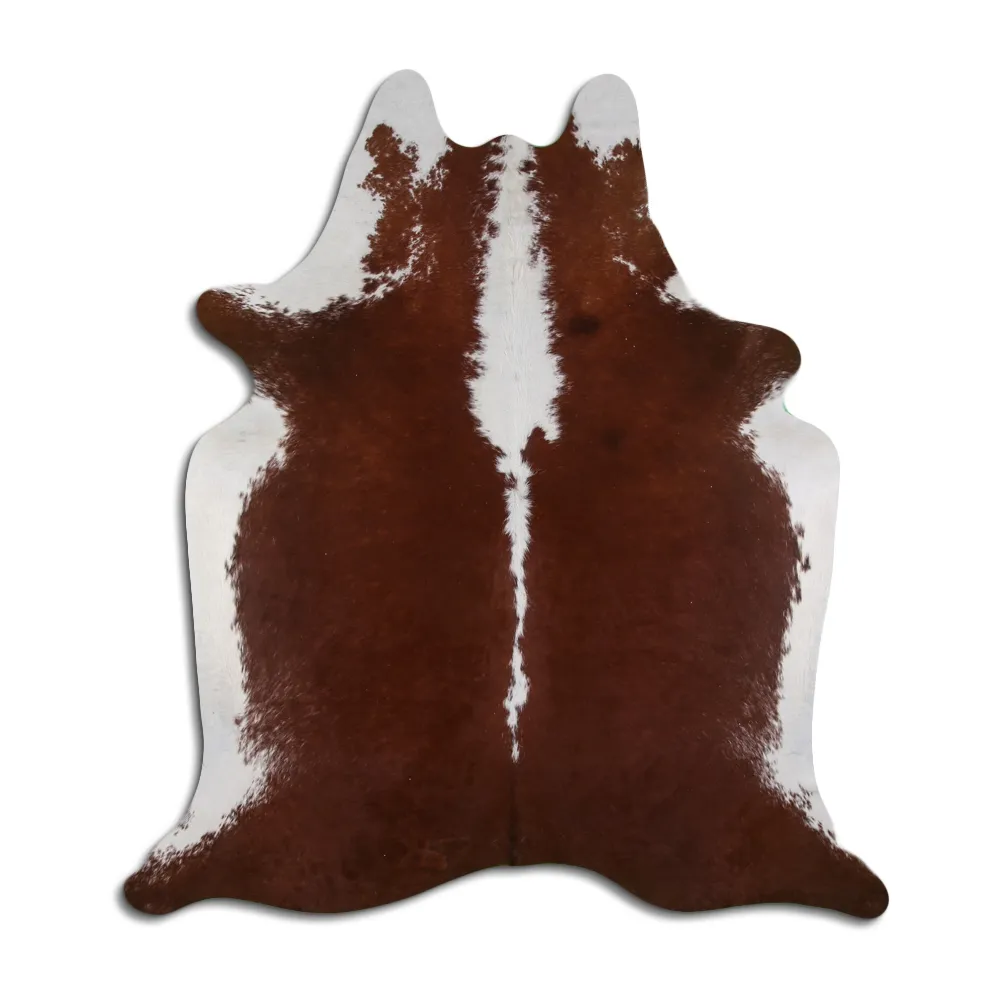 Couro de vaca - Marrom e Branco 128
