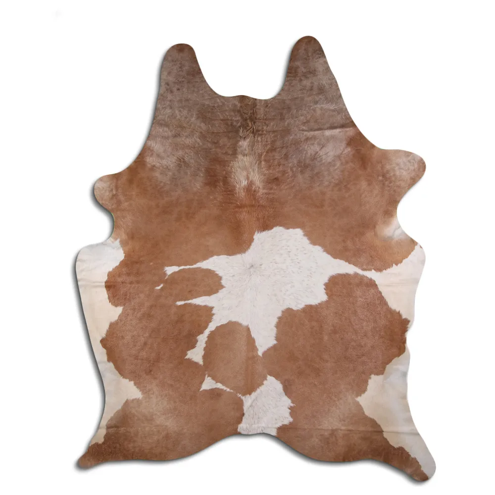 Couro de vaca - Marrom e Branco 55