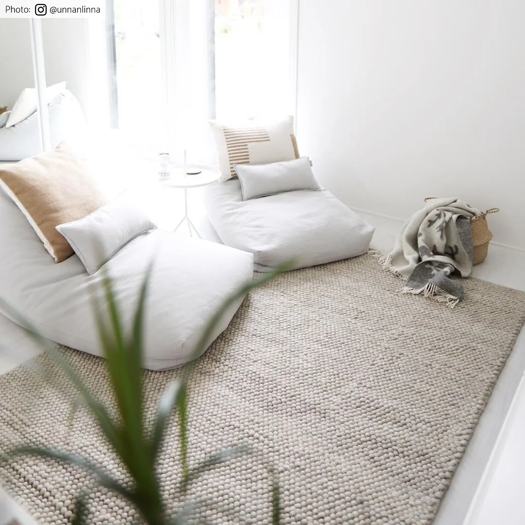 Tapete de lã - Avafors Wool Bubble (bege)