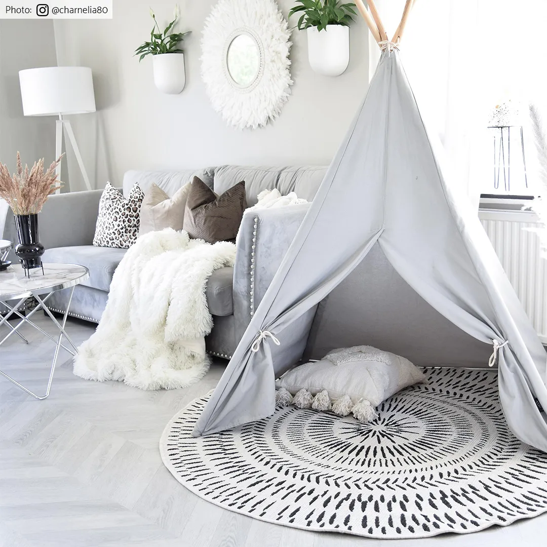 Tapete redondo - Brussels Night (cinza)