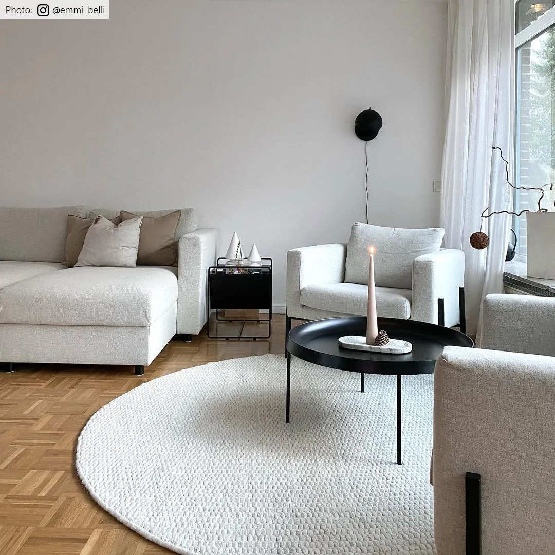 Tapete redondo - Cartmel (offwhite)