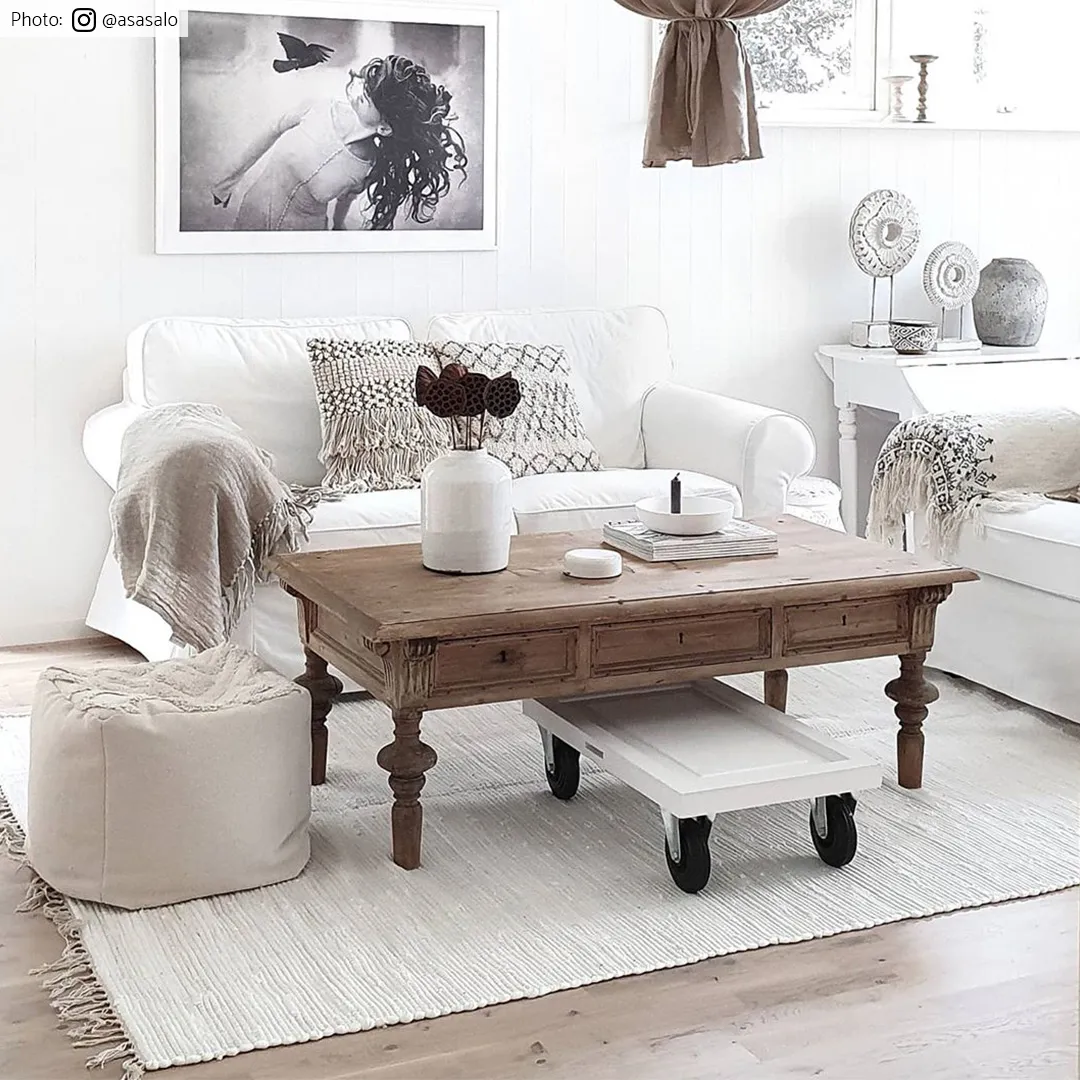 Tapete de retalhos - Silje (branco)