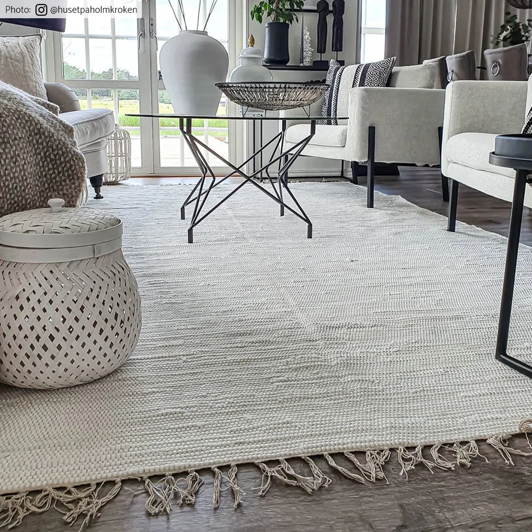 Tapete de retalhos - Silje (branco)