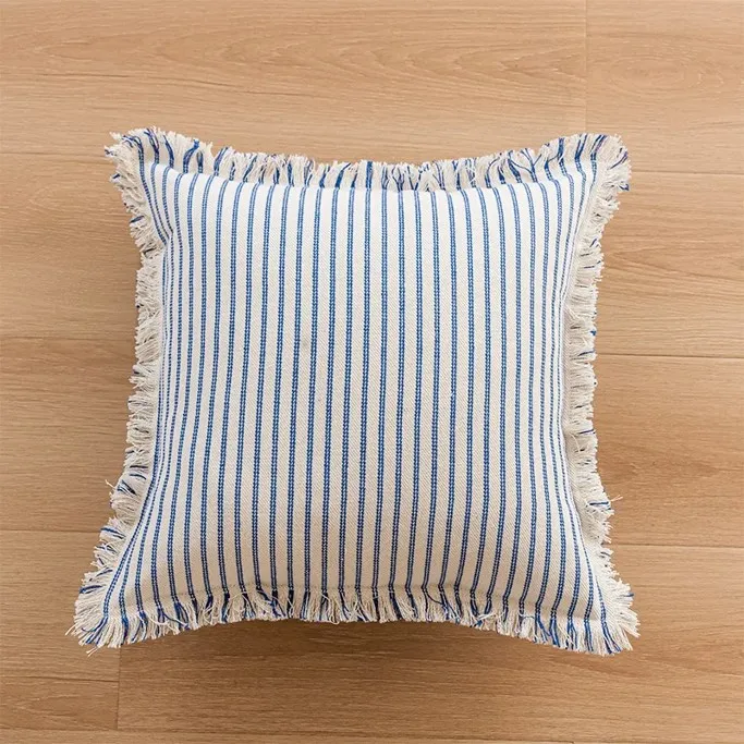 Capa de Almofada - Fringed (azul)